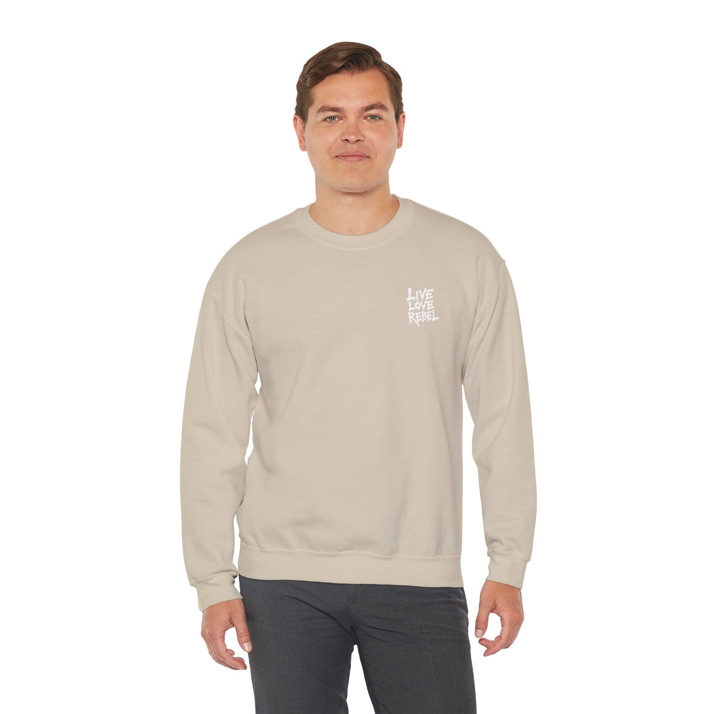 Royal Rebel® Unisex Crewneck Sweatshirt - Live Love Rebel™ Graphic