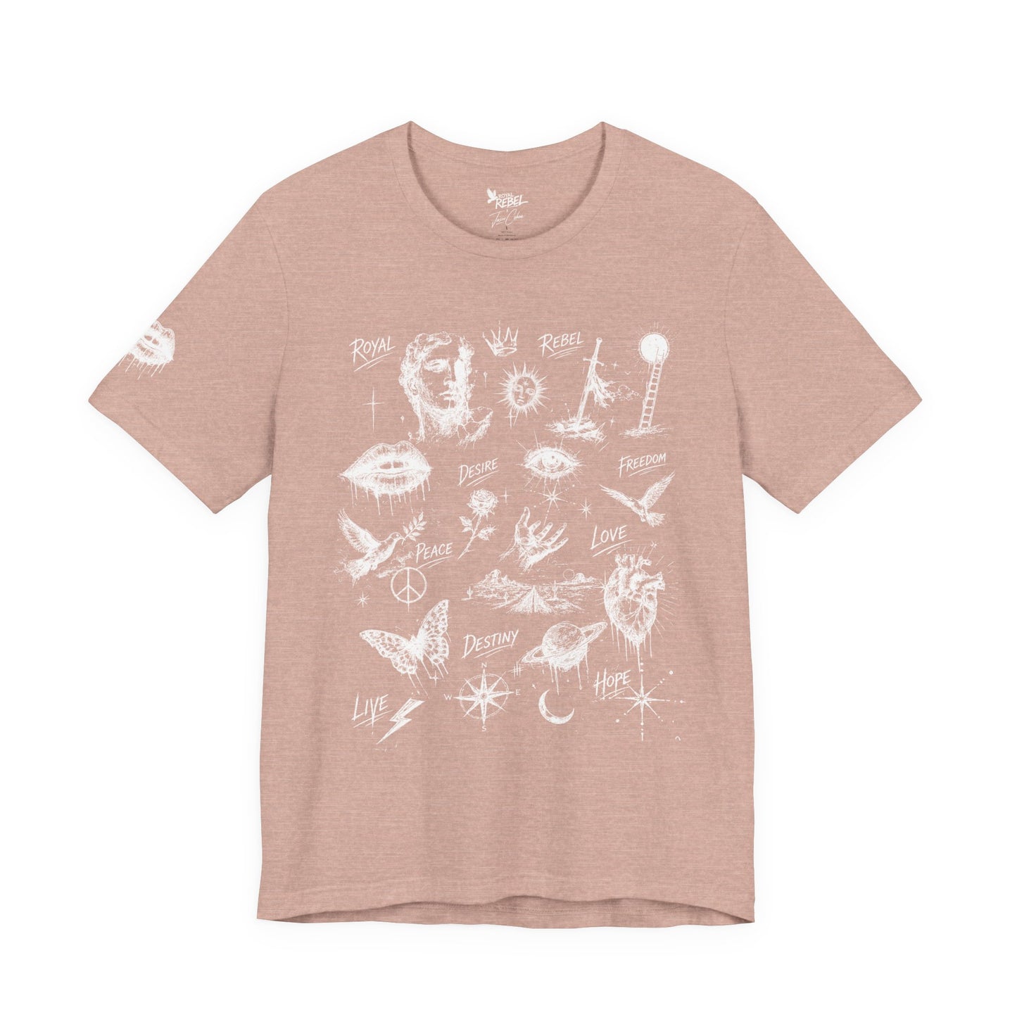 Rebel Sketch Tee - Edgy Unisex Jersey Tee for Rebel Minds