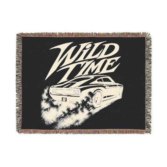 Woven Blanket - Wild Time™ Retro Muscle Car Throw Blanket