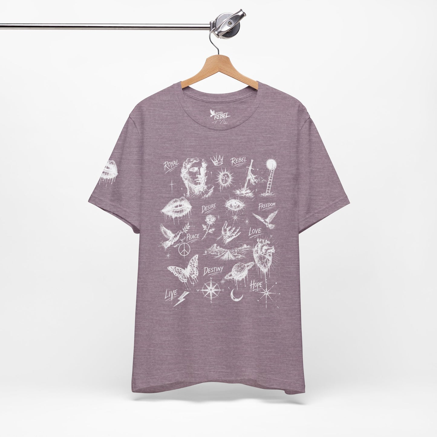 Rebel Sketch Tee - Edgy Unisex Jersey Tee for Rebel Minds