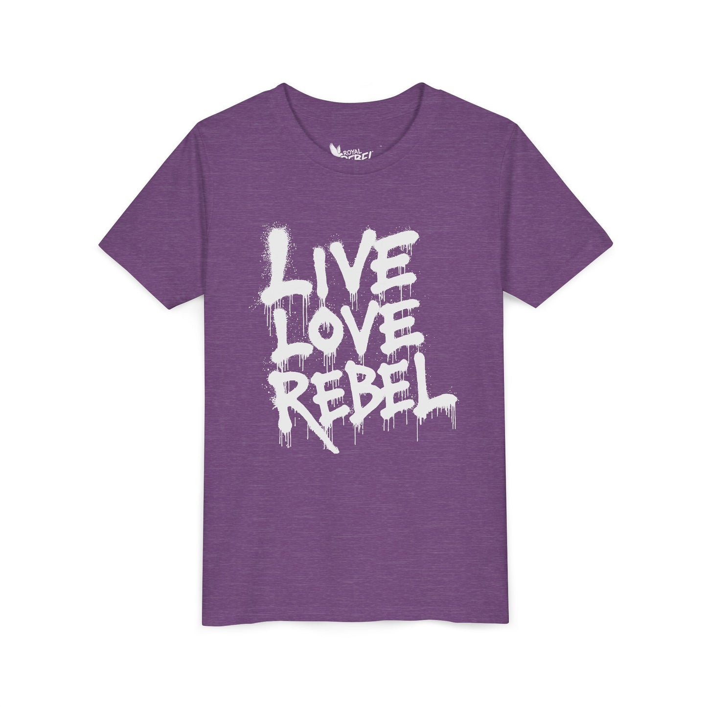 Live Love Rebel Youth Tee — Kids' Graphic Spray Paint Design