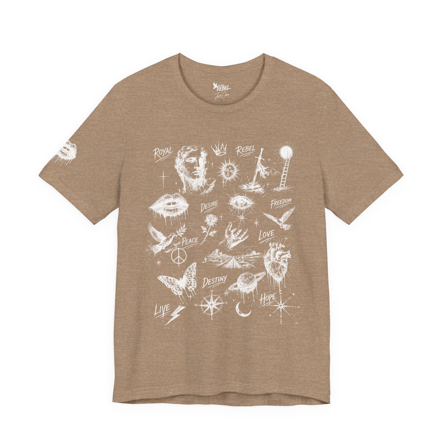 Rebel Sketch Tee - Edgy Unisex Jersey Tee for Rebel Minds
