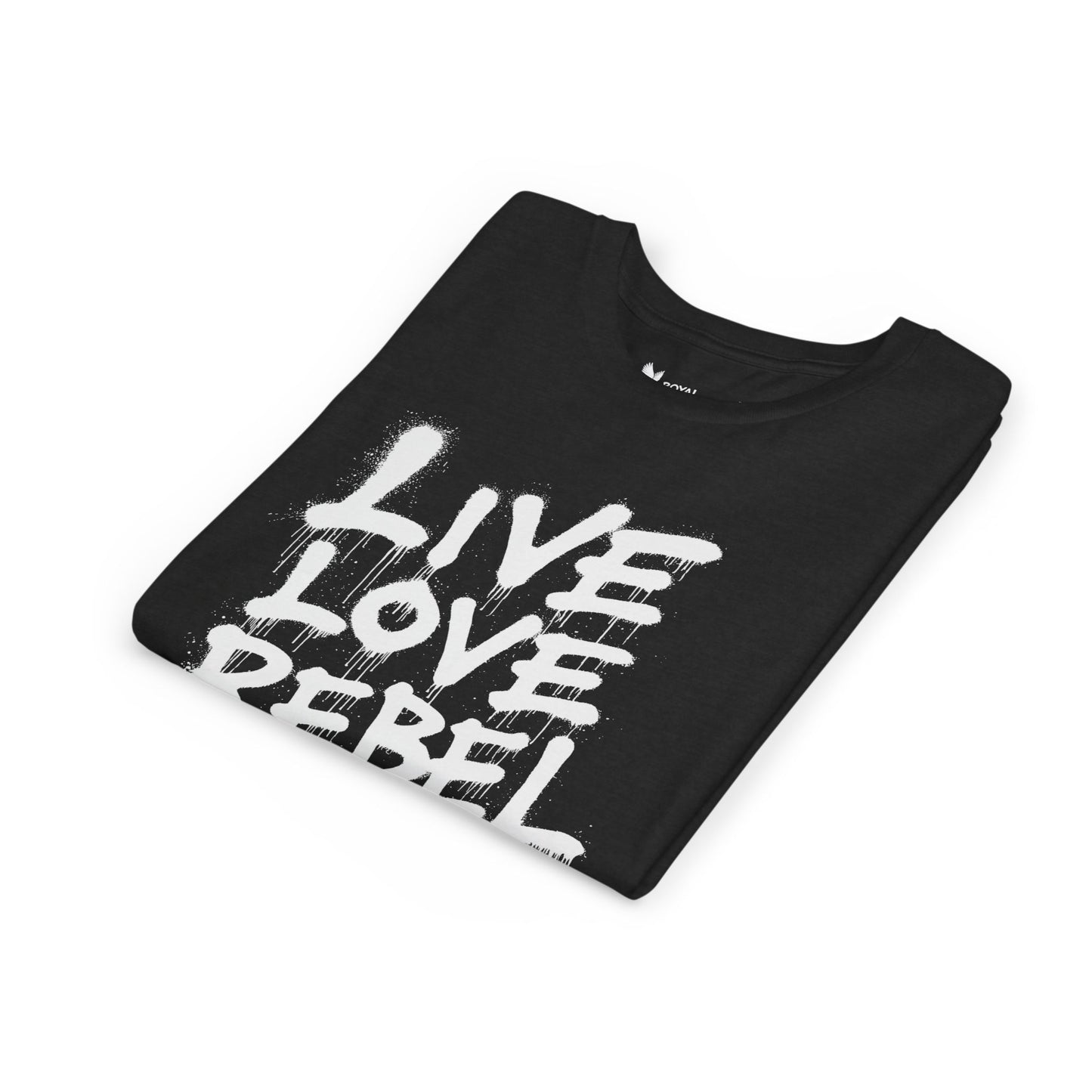 Live Love Rebel Youth Tee — Kids' Graphic Spray Paint Design