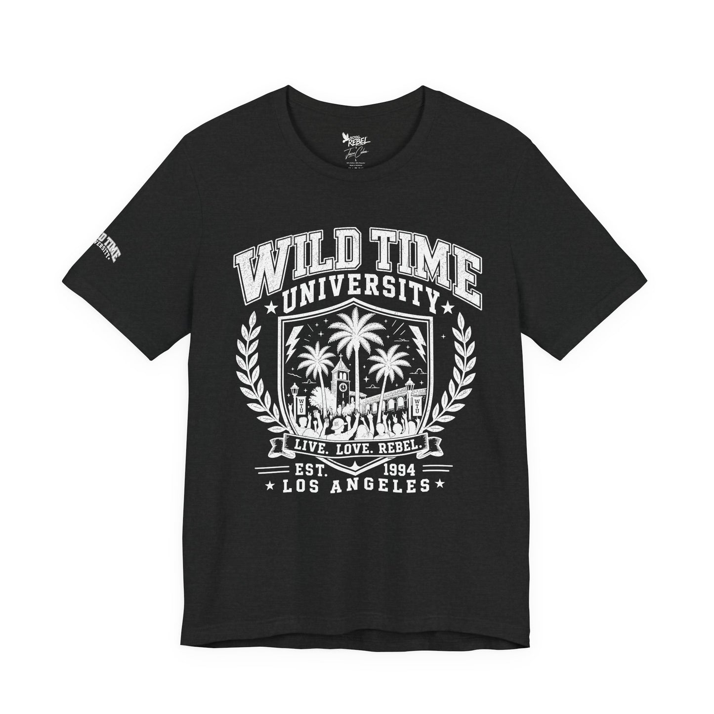 Wild Time™ University - College Inspired Graphic for the Rebel at Heart - Unisex Jersey Tee
