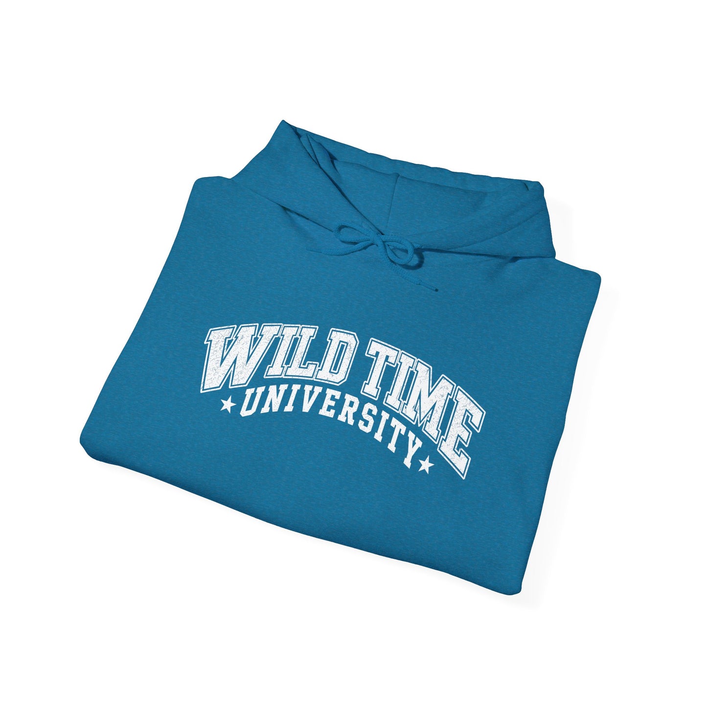 Wild Time™ University Unisex Hoodie - College Inspired Graphic Sweatshirt for the Rebel at Heart