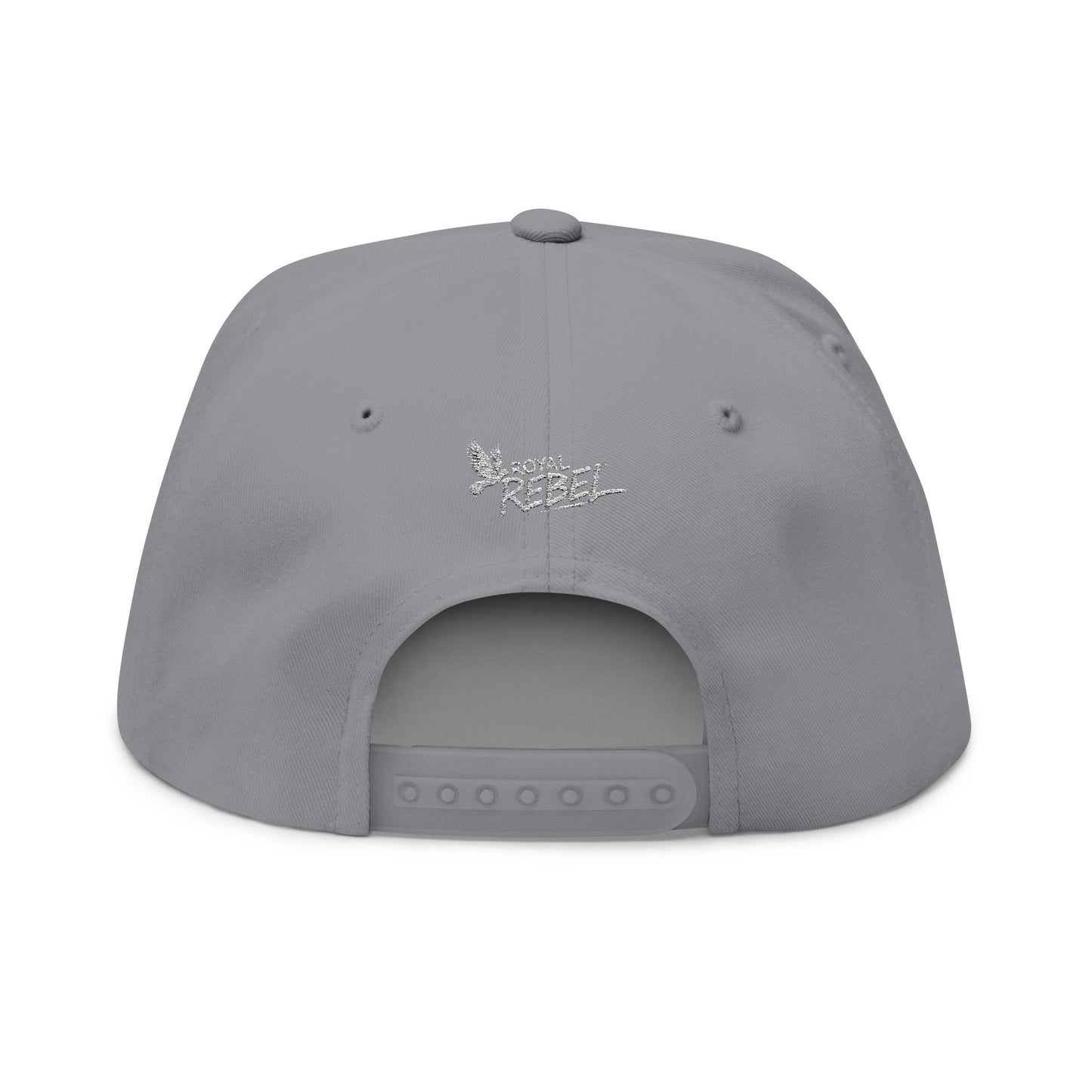 Royal Rebel® Embroidered Flat Bill Cap - Trendy Streetwear Hat for Fashion Enthusiasts