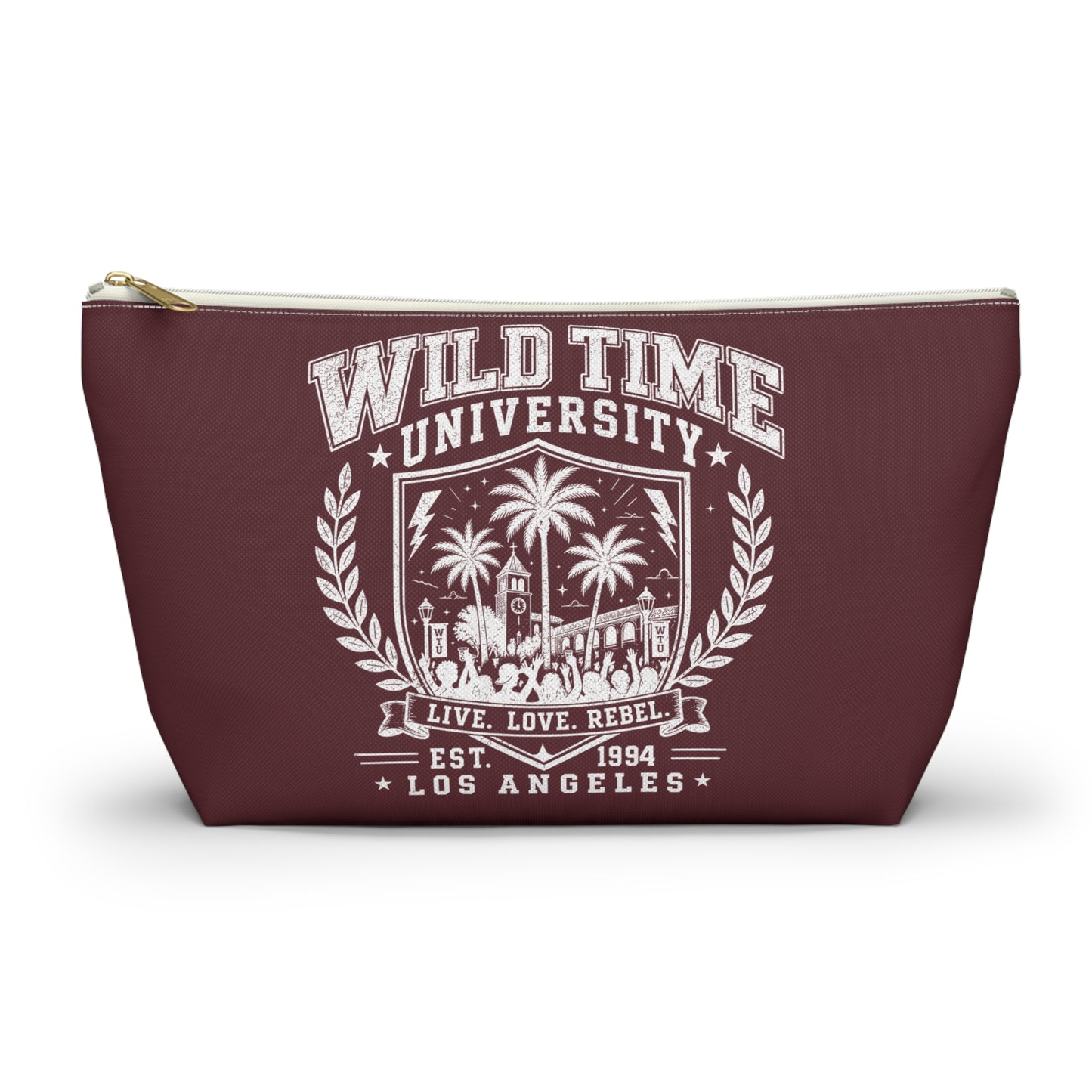Wild Time™ University Maroon Accessory Pouch - Travel Zip Bag