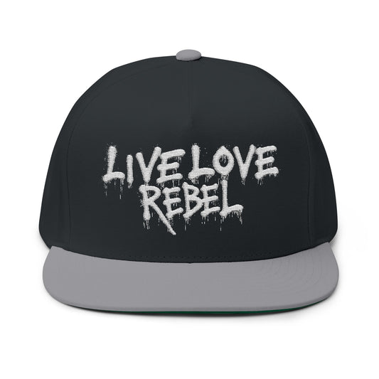 Royal Rebel® Embroidered Flat Bill Cap - Graffiti Wall