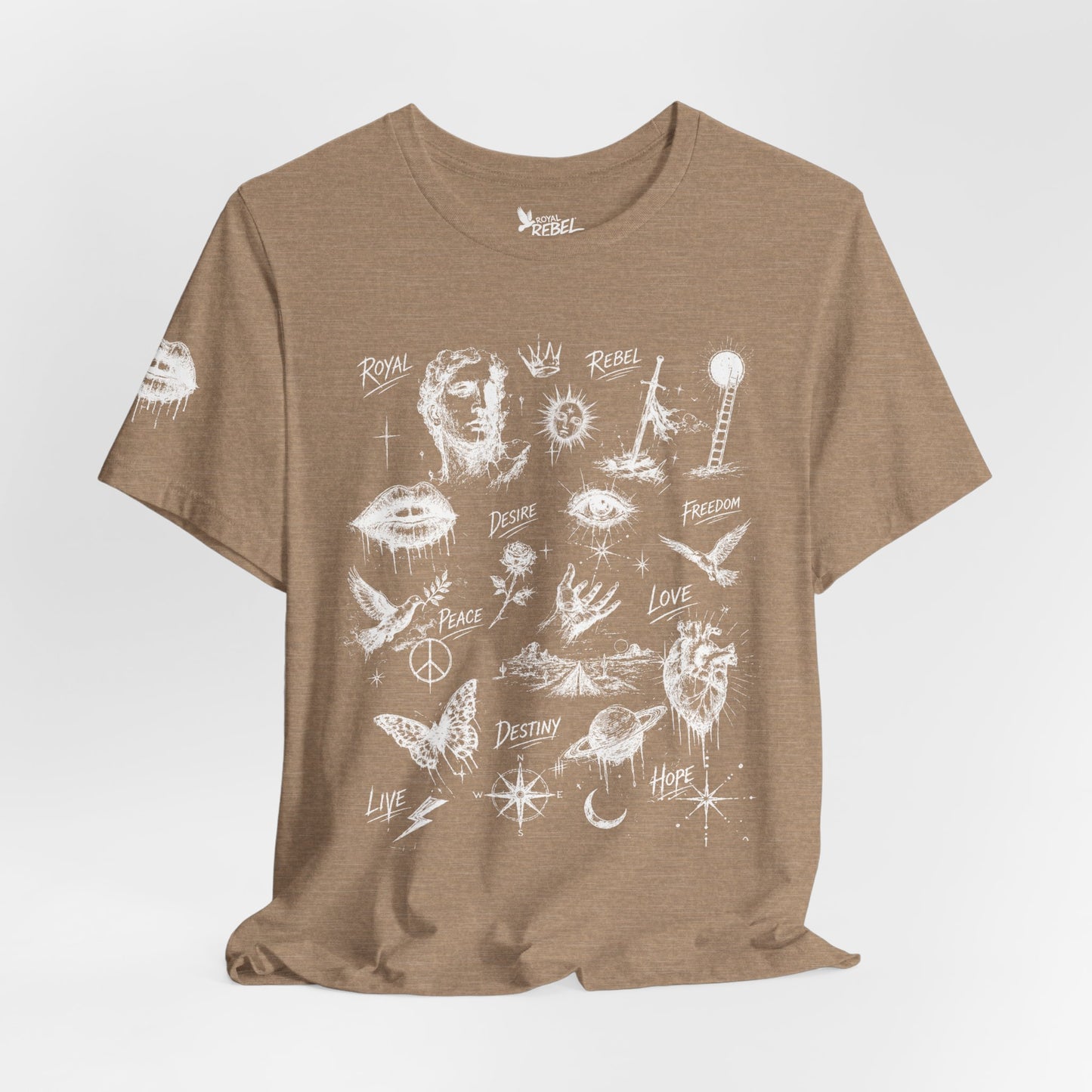 Rebel Sketch Tee - Edgy Unisex Jersey Tee for Rebel Minds