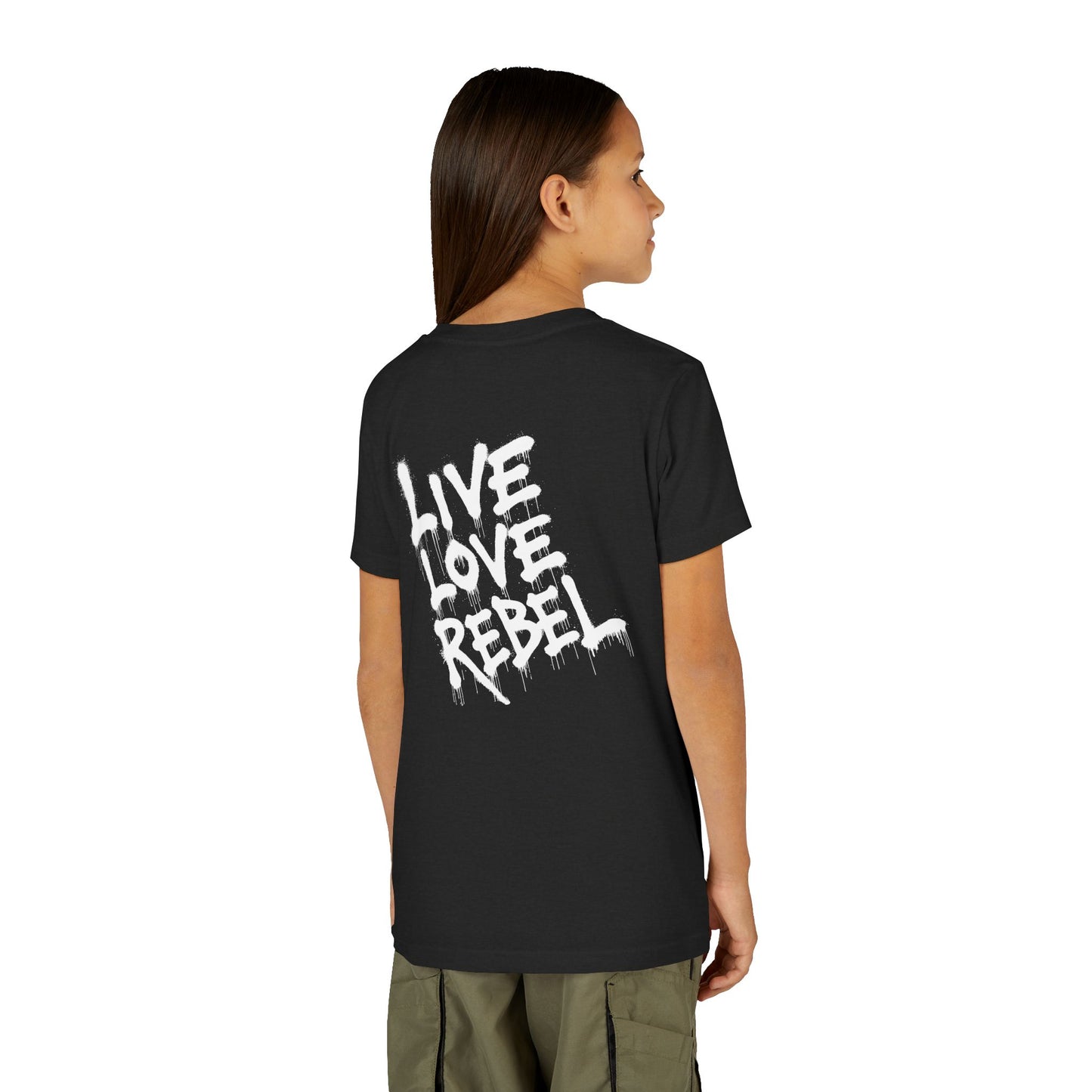 Live Love Rebel Youth Tee — Kids' Graphic Skate Streetwear T-Shirt