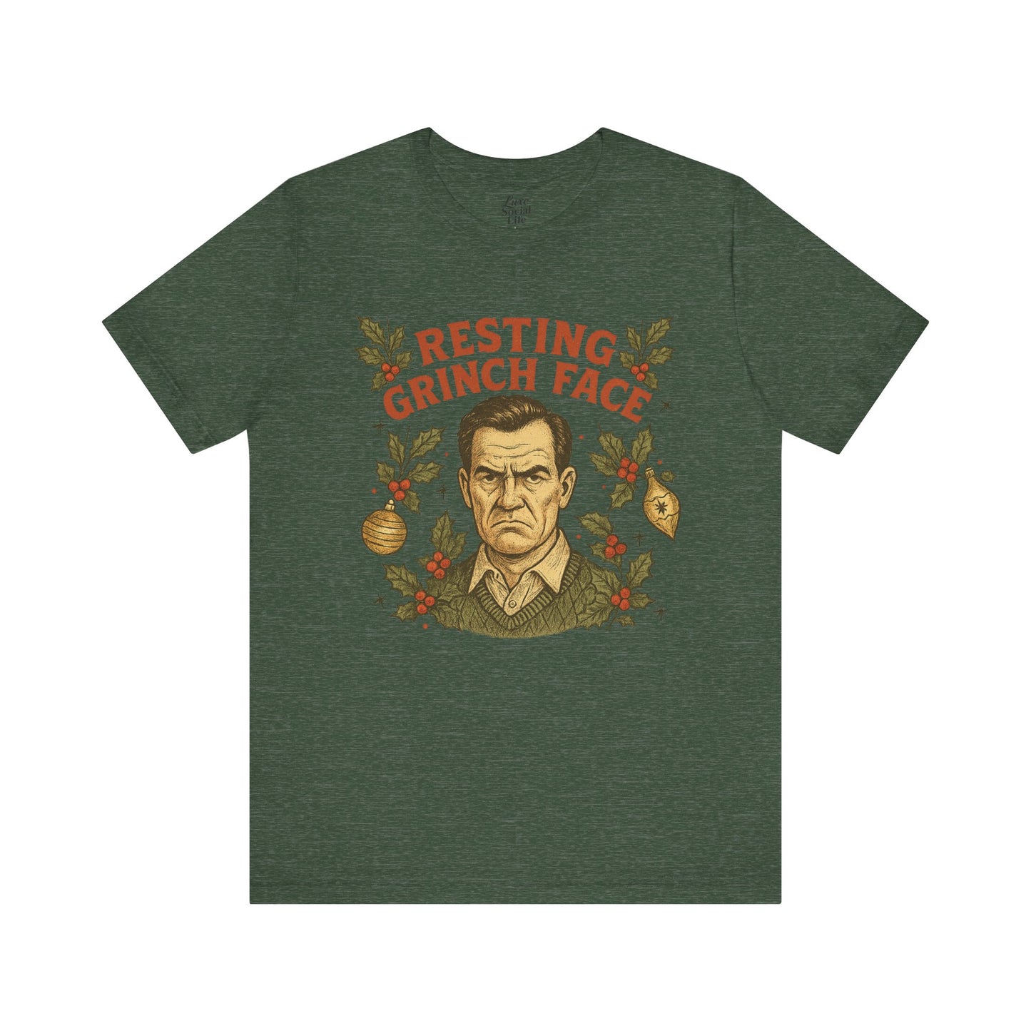 Resting Grinch Face - Holiday Guy - Unisex Jersey Tee