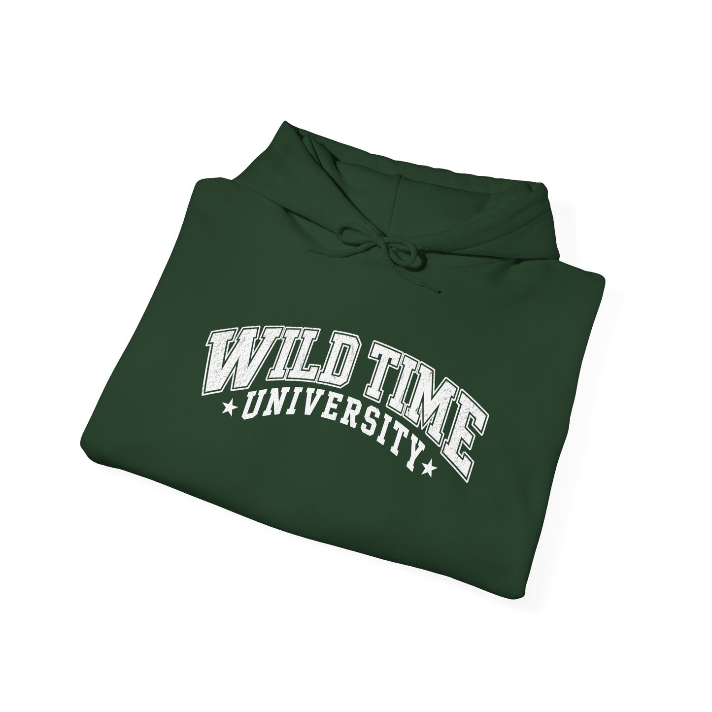 Wild Time™ University Unisex Hoodie - College Inspired Graphic Sweatshirt for the Rebel at Heart