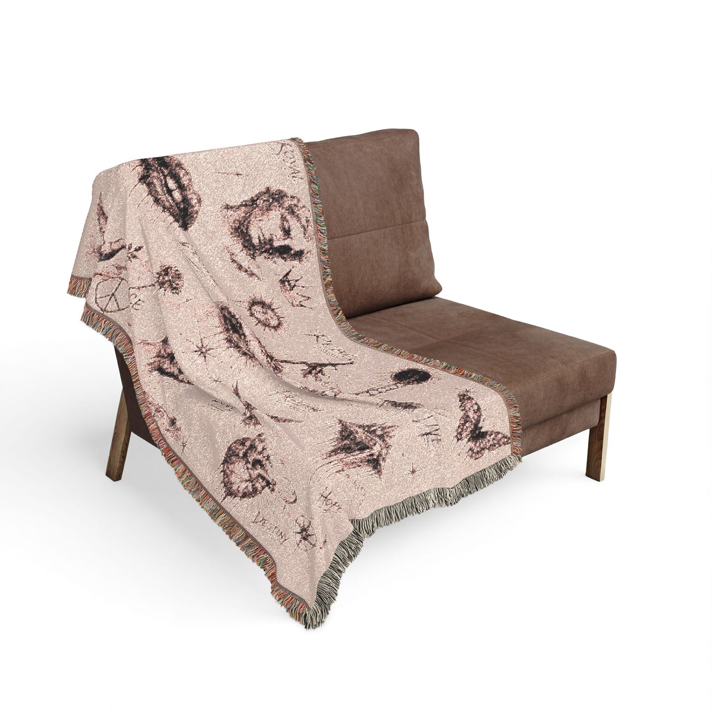 Rebel Sketch Woven Blanket - Cozy Art for the Bold Soul