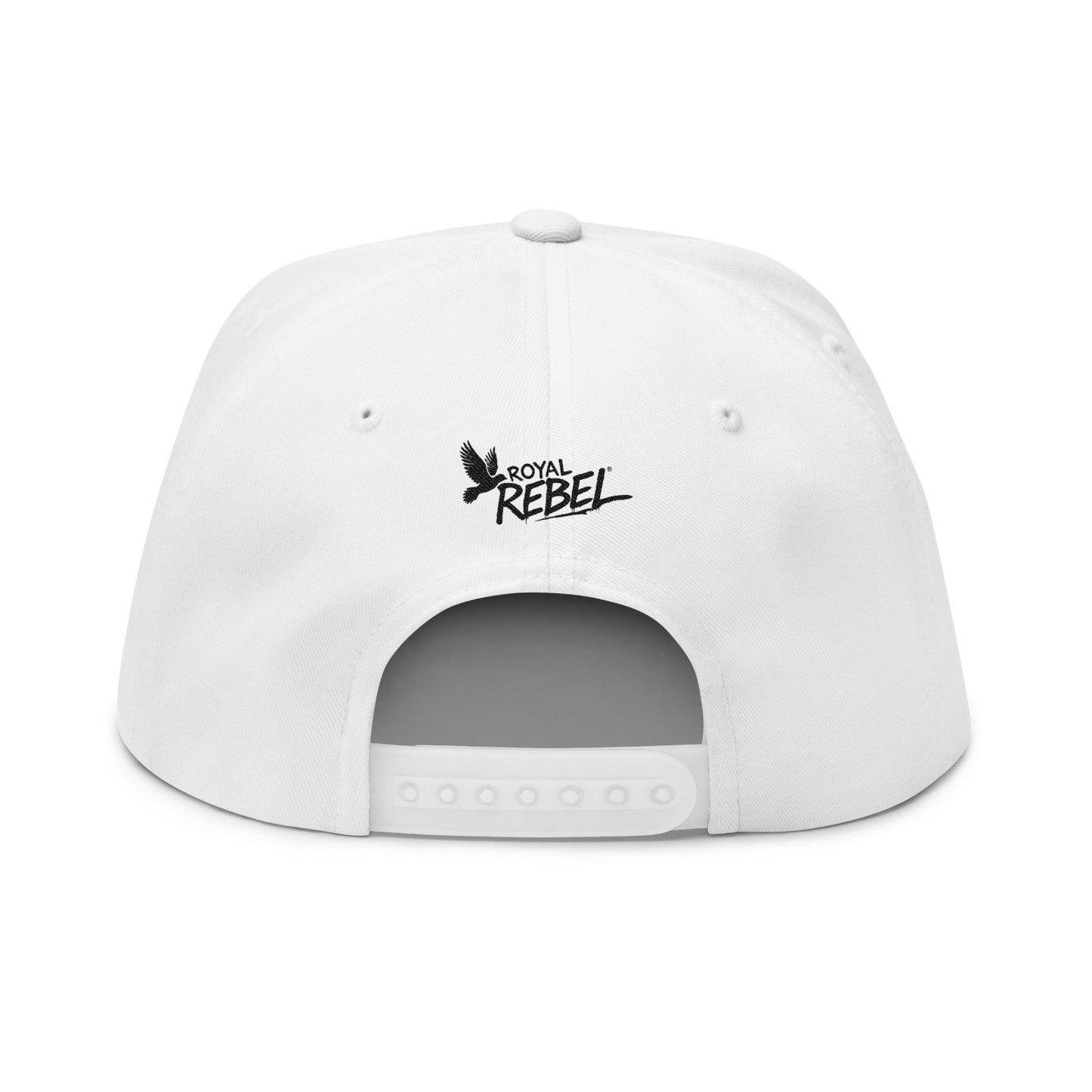 Personalized Name - Royal Rebel® Embroidered Flat Bill Cap - Trendy Streetwear Hat for Fashion Enthusiasts