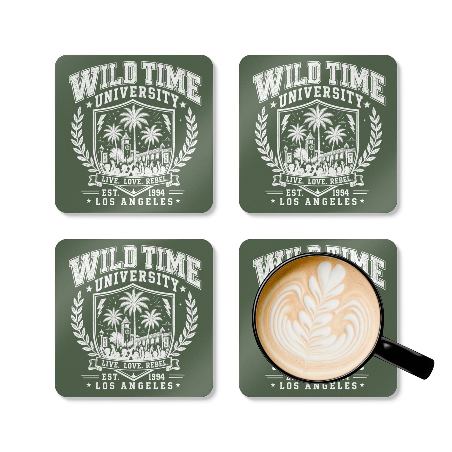 Wild Time™ University - 4 Piece Coaster Set