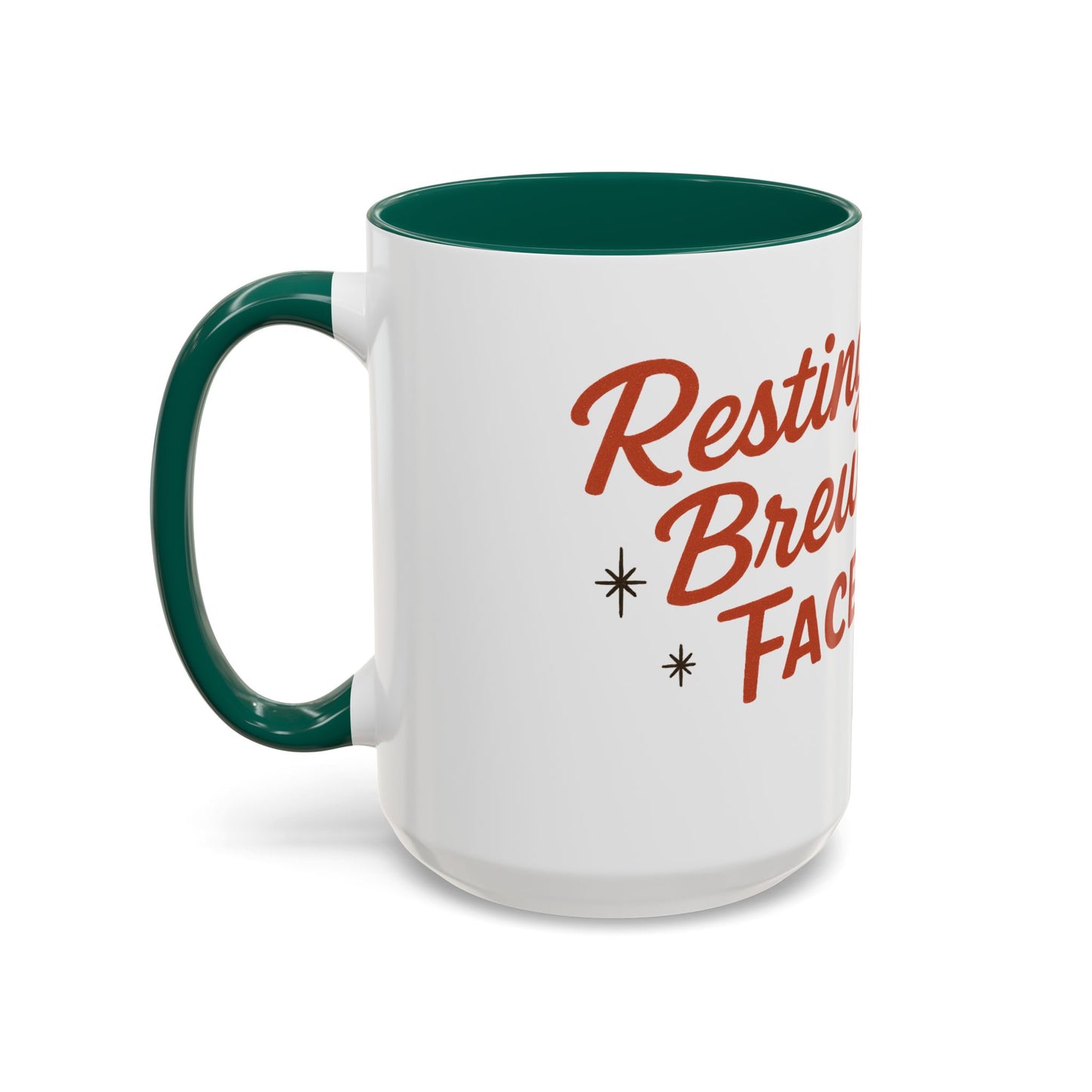 Festive Holiday Mug - "Resting Brew Face" Lady in Curlers