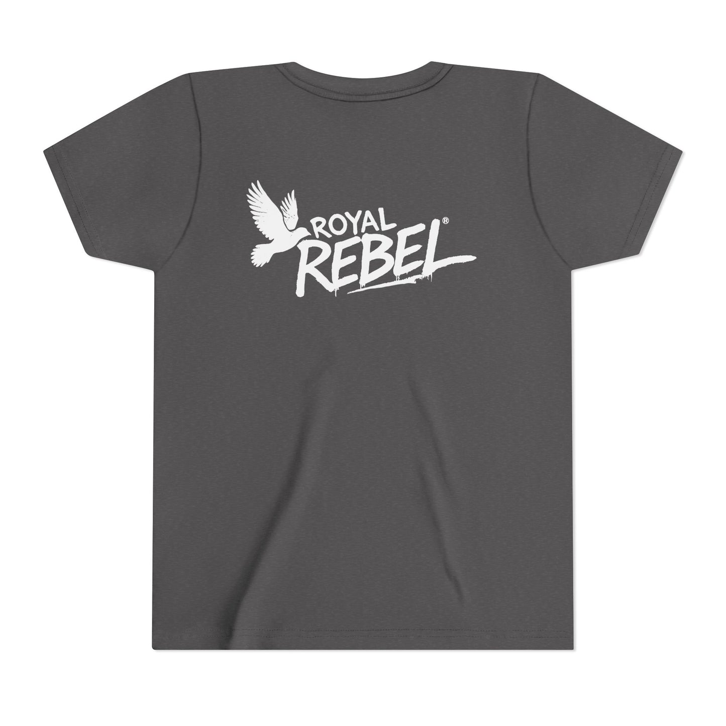 Royal Rebel Graffiti Youth Tee — Kids' Graphic Skate Streetwear T-Shirt