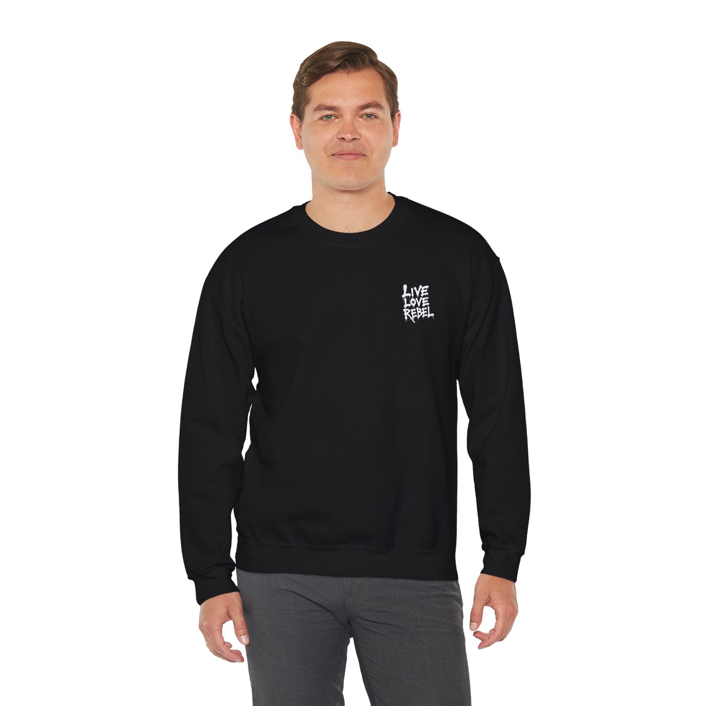 Royal Rebel® Unisex Crewneck Sweatshirt - Live Love Rebel™ Graphic