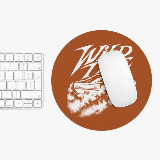 Wild Time™ Muscle Car Burnt Orange Mouse Pad - Stylish & Durable