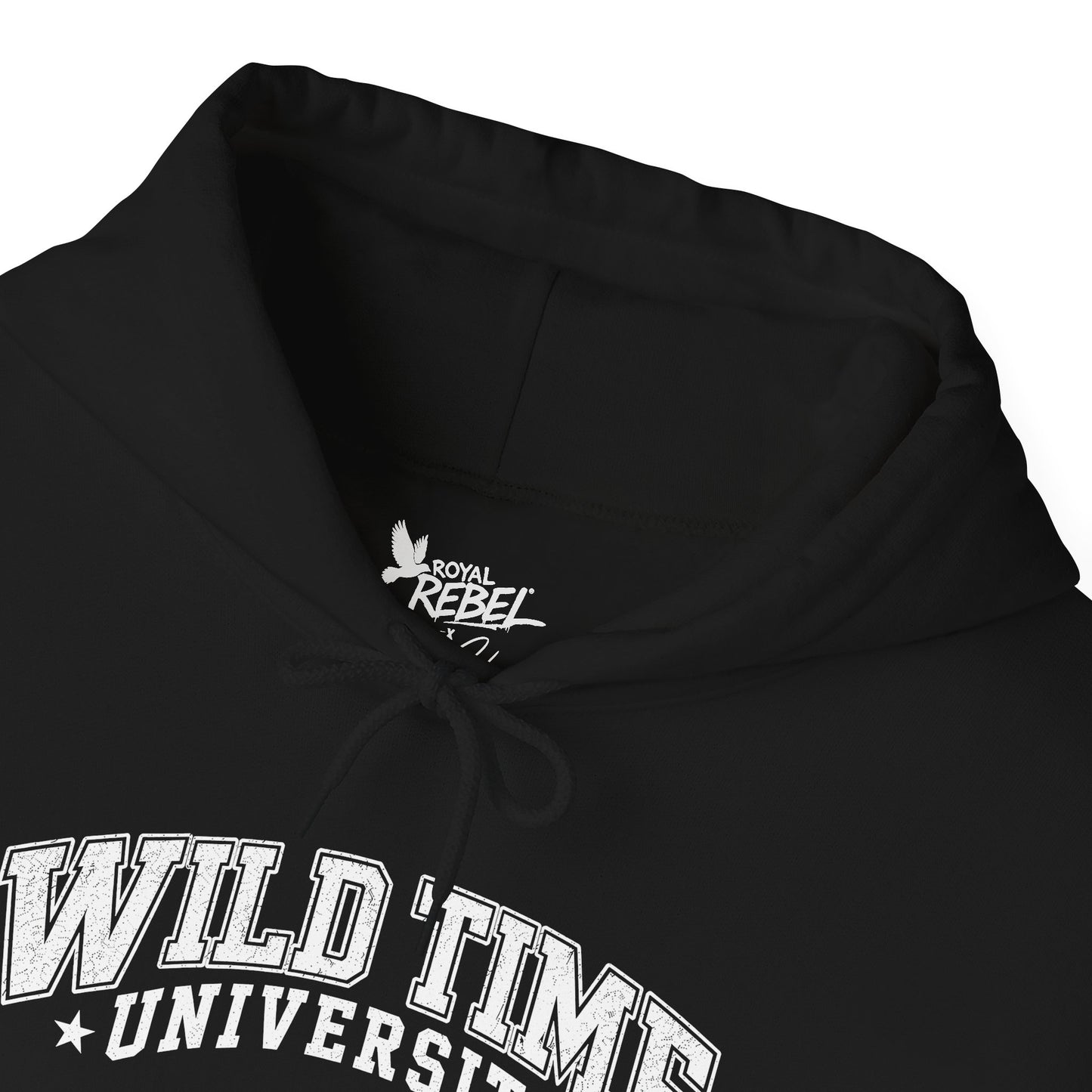 Wild Time™ University Unisex Hoodie - College Inspired Graphic Sweatshirt for the Rebel at Heart