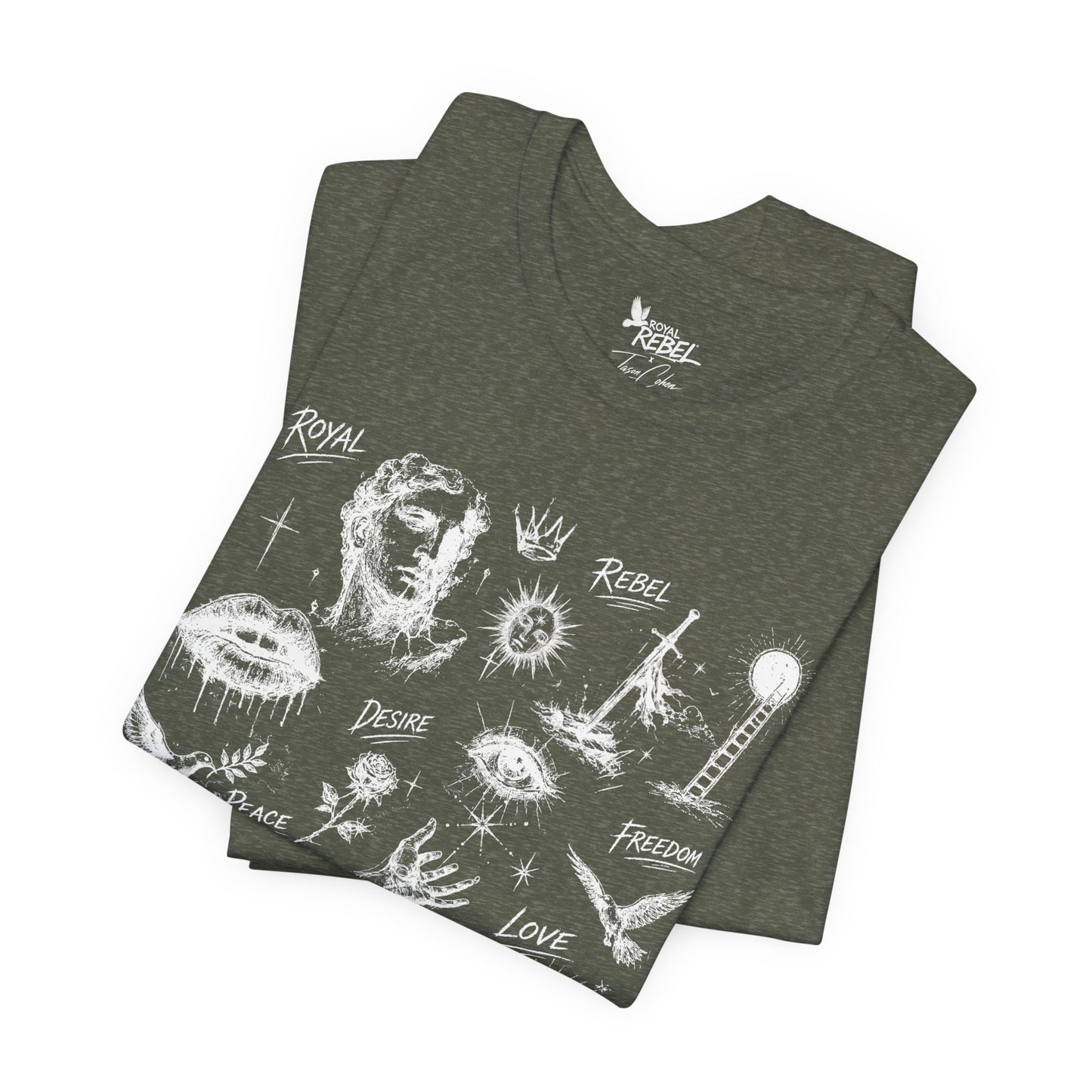 Rebel Sketch Tee - Edgy Unisex Jersey Tee for Rebel Minds