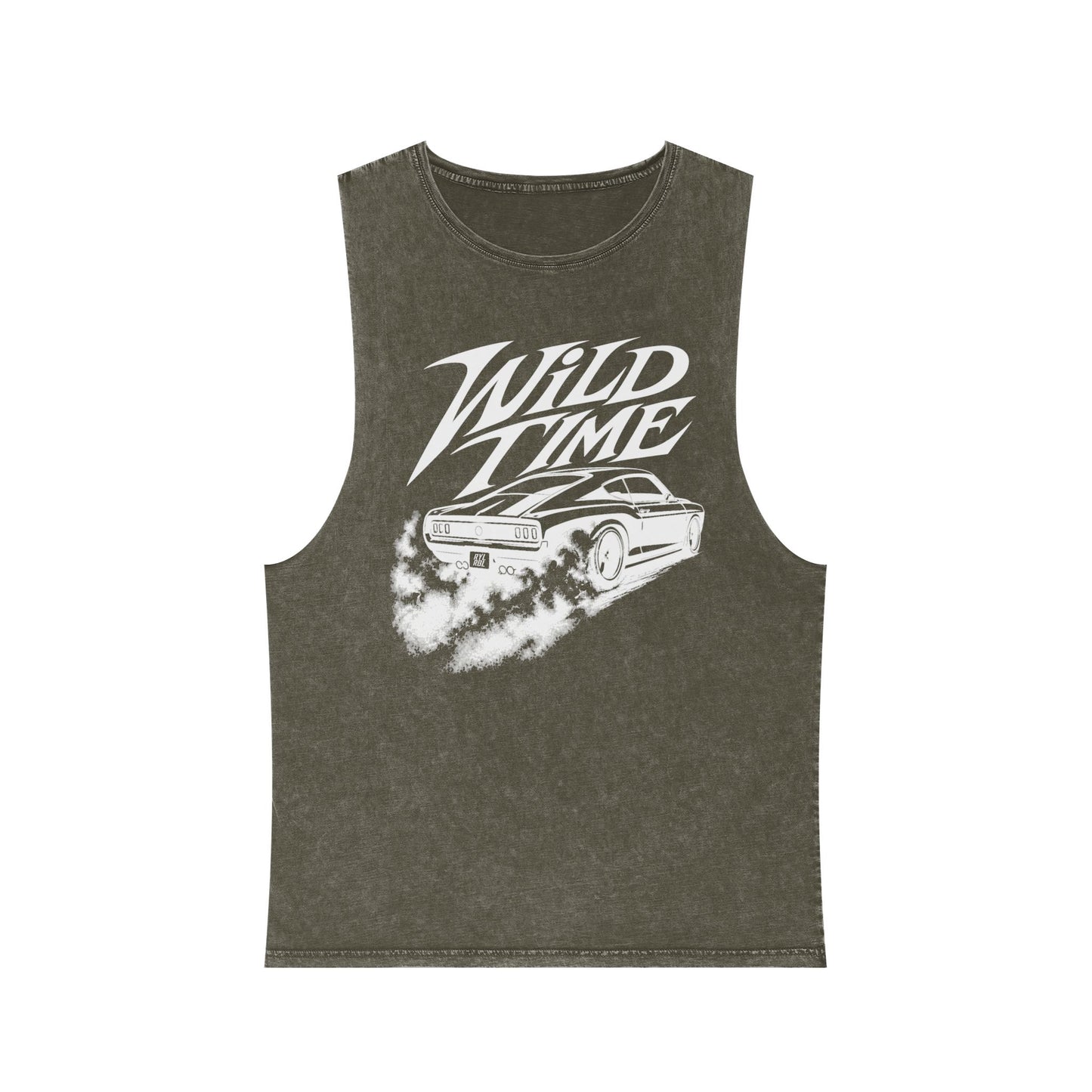 Wild Time™ Muscle Car - Unisex Stonewash Tank