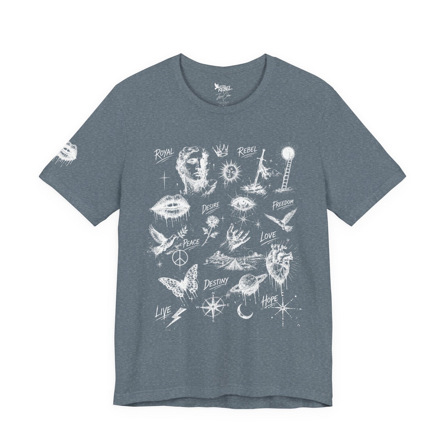Rebel Sketch Tee - Edgy Unisex Jersey Tee for Rebel Minds