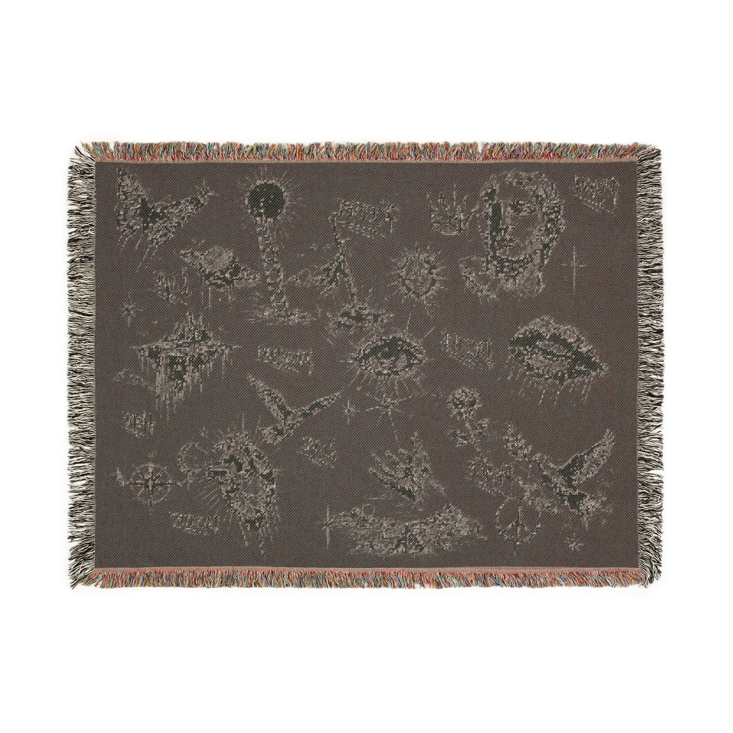 Rebel Sketch Woven Blanket - Cozy Art for the Bold Soul