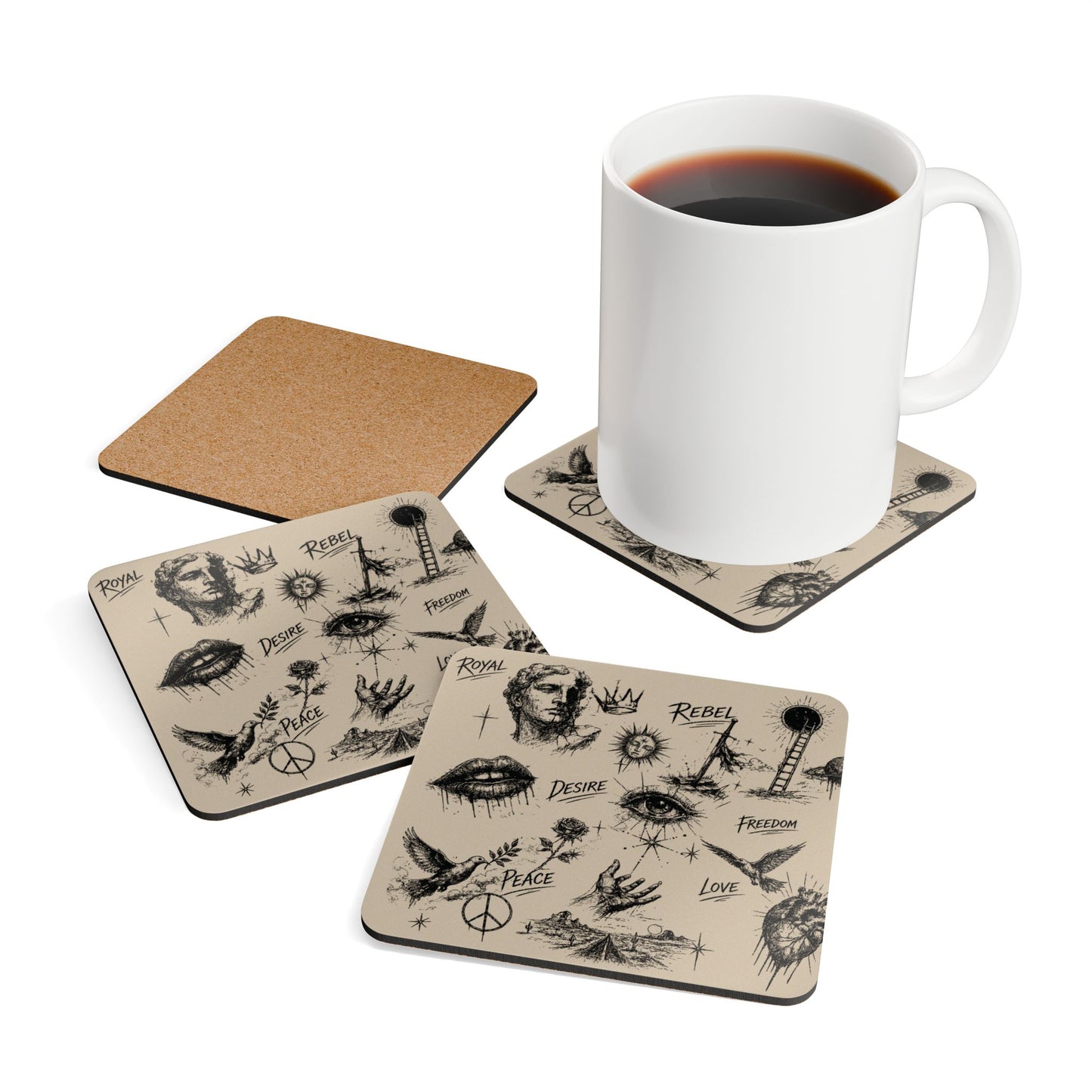 Rebel Sketches  - 4 Piece Coaster Set