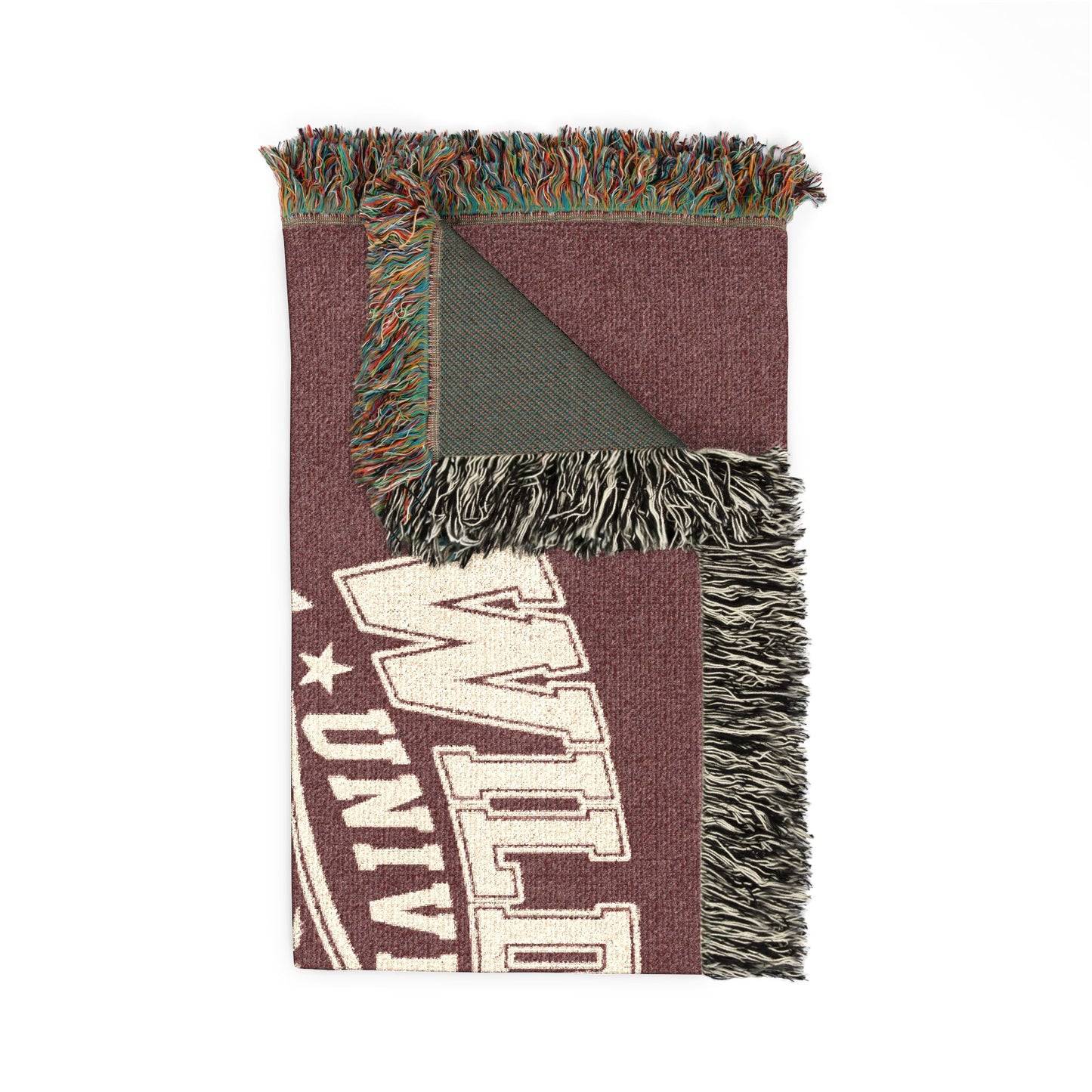 Wild Time™ University" Woven Blanket - Cozy Art for the Bold Soul