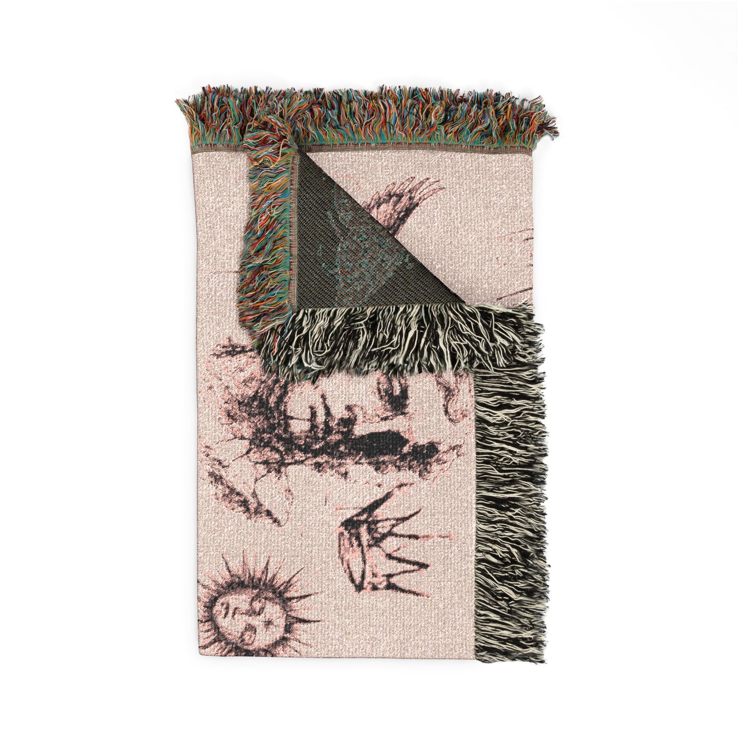 Rebel Sketch Woven Blanket - Cozy Art for the Bold Soul