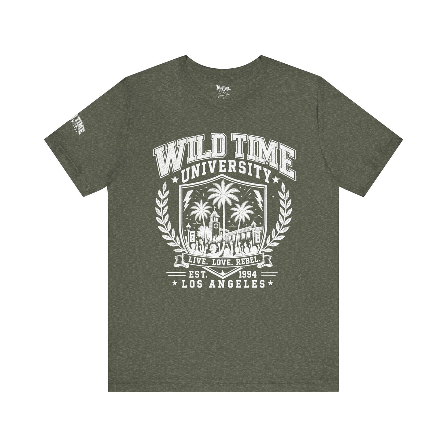 Wild Time™ University - College Inspired Graphic for the Rebel at Heart - Unisex Jersey Tee