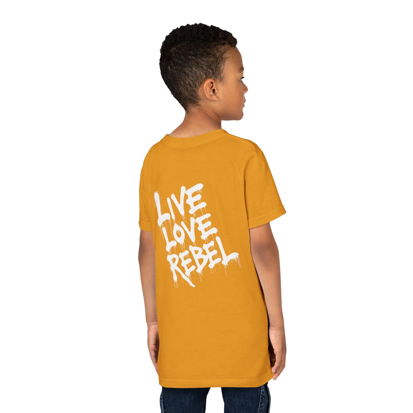 Live Love Rebel Youth Tee — Kids' Graphic Skate Streetwear T-Shirt