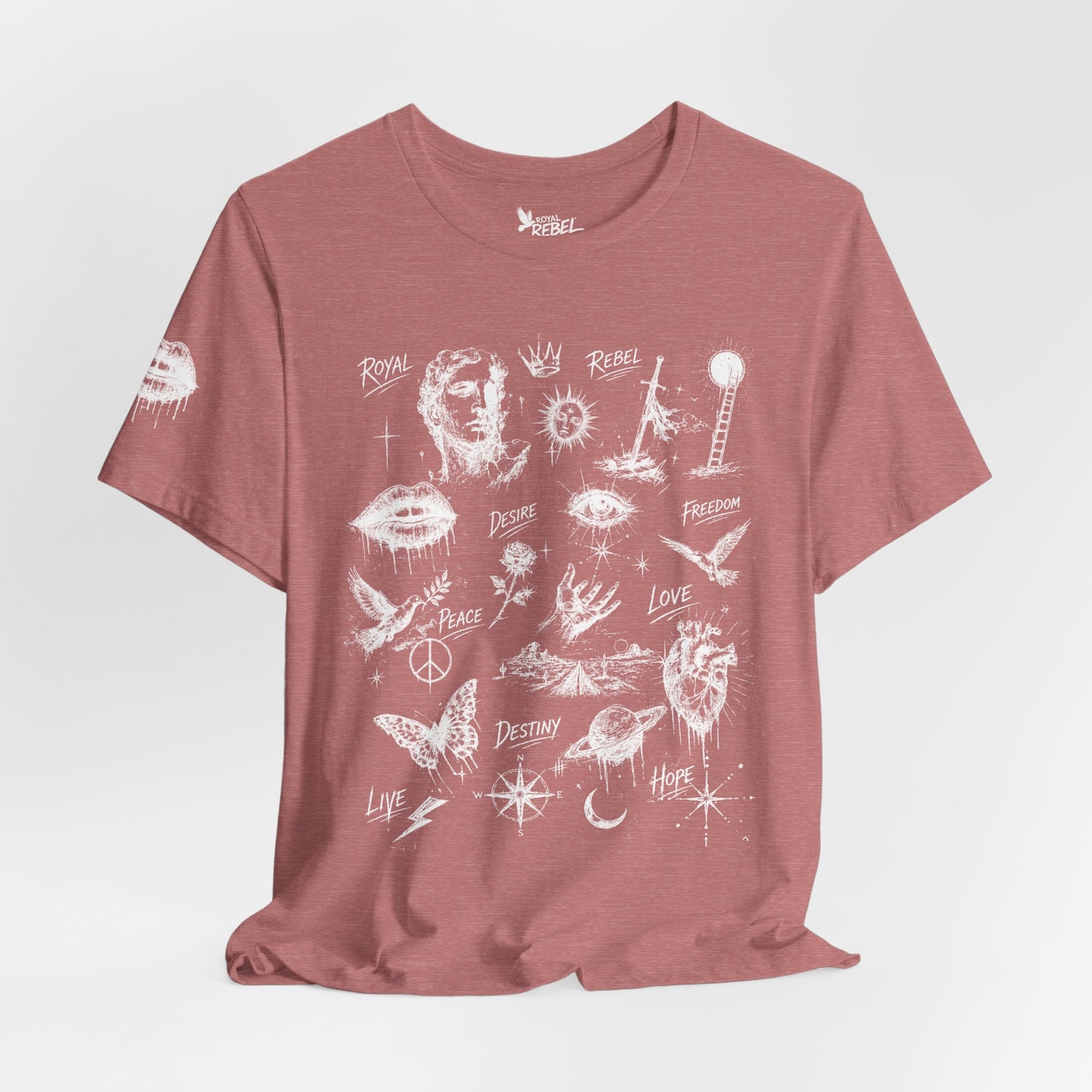 Rebel Sketch Tee - Edgy Unisex Jersey Tee for Rebel Minds