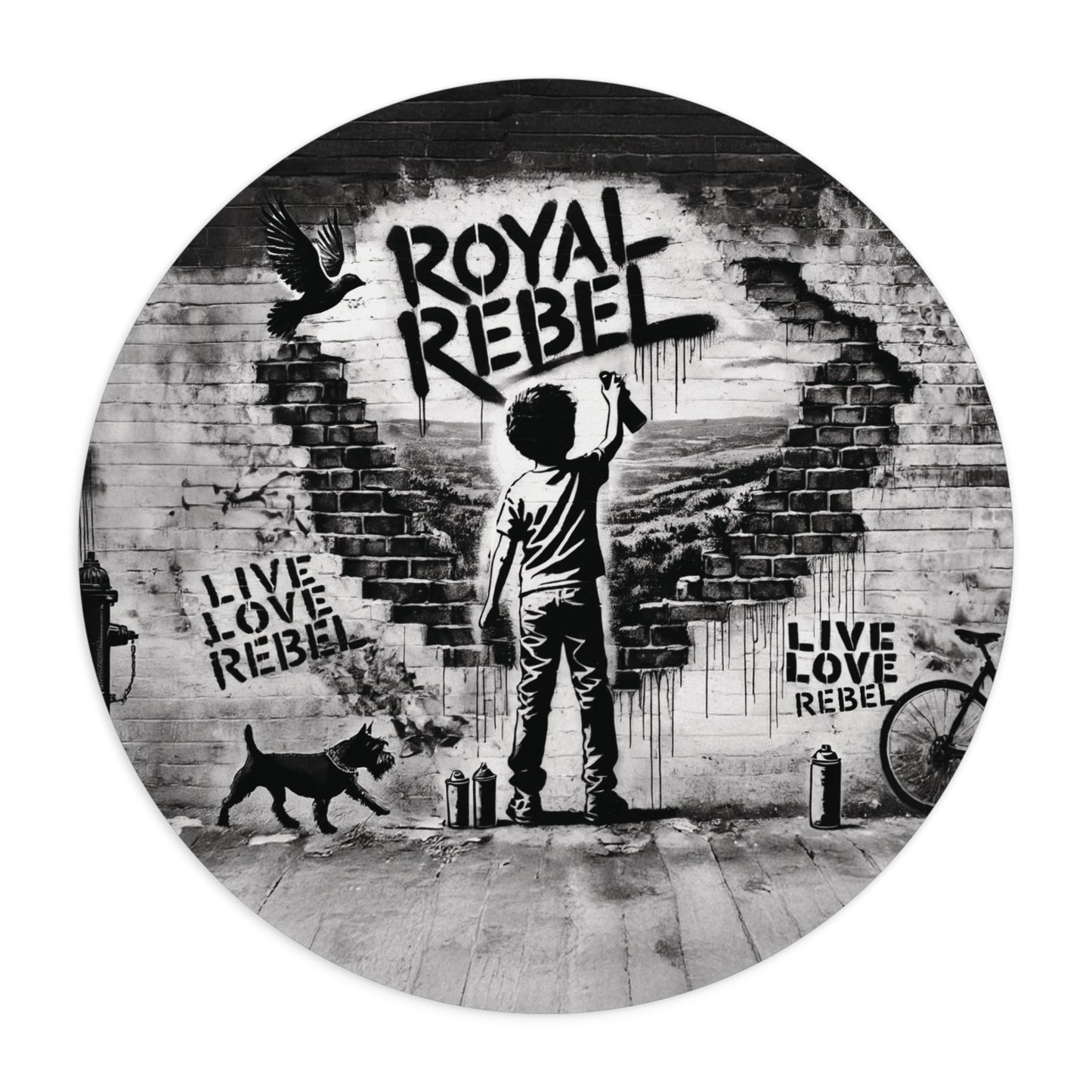 Royal Rebel® Graffiti Design Mouse Pad - Stylish & Durable