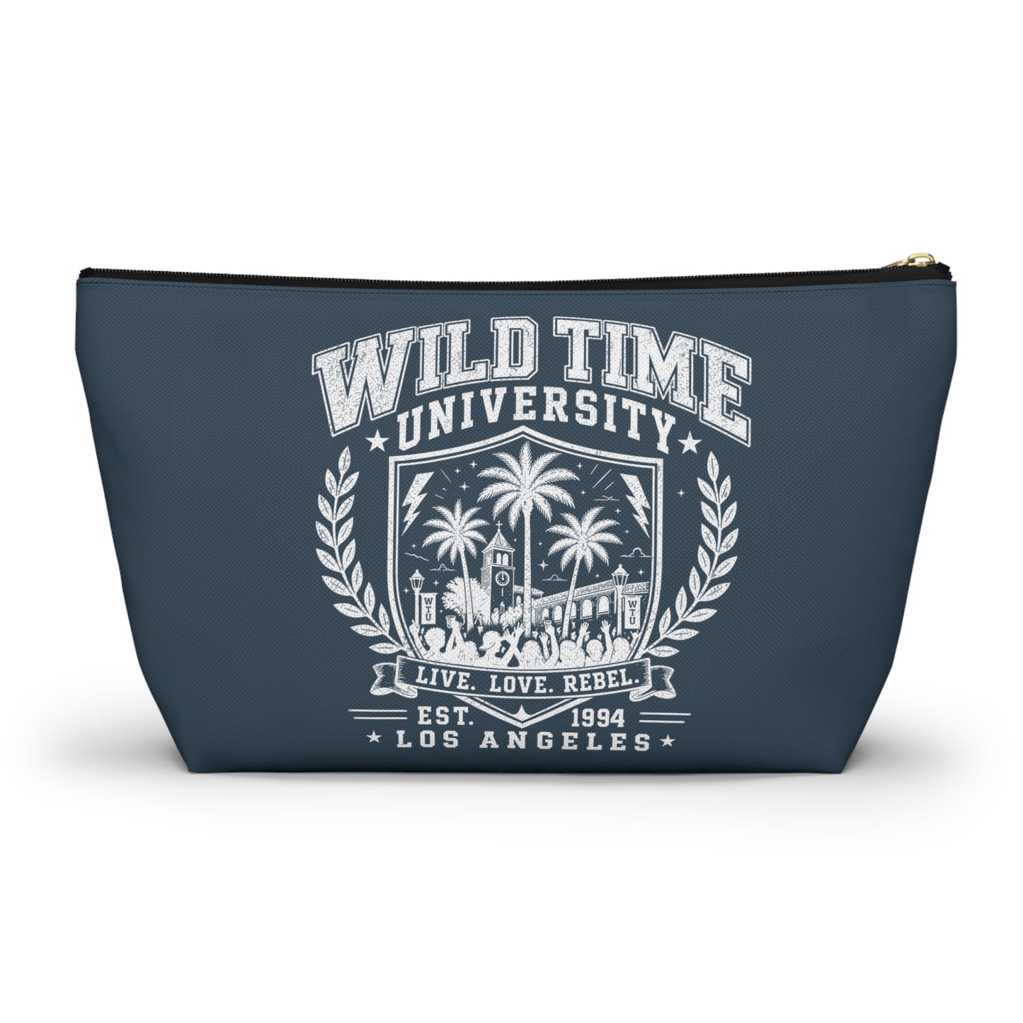 Wild Time™ University Navy Accessory Pouch - Travel Zip Bag
