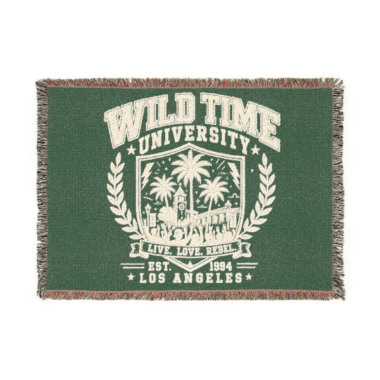 Wild Time™ University Woven Blanket - Cozy Art for the Bold Soul