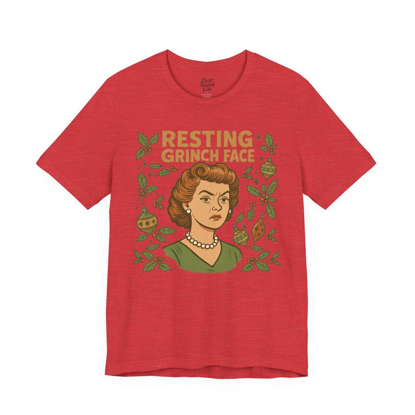 Resting Grinch Face Woman - Unisex Jersey Tee