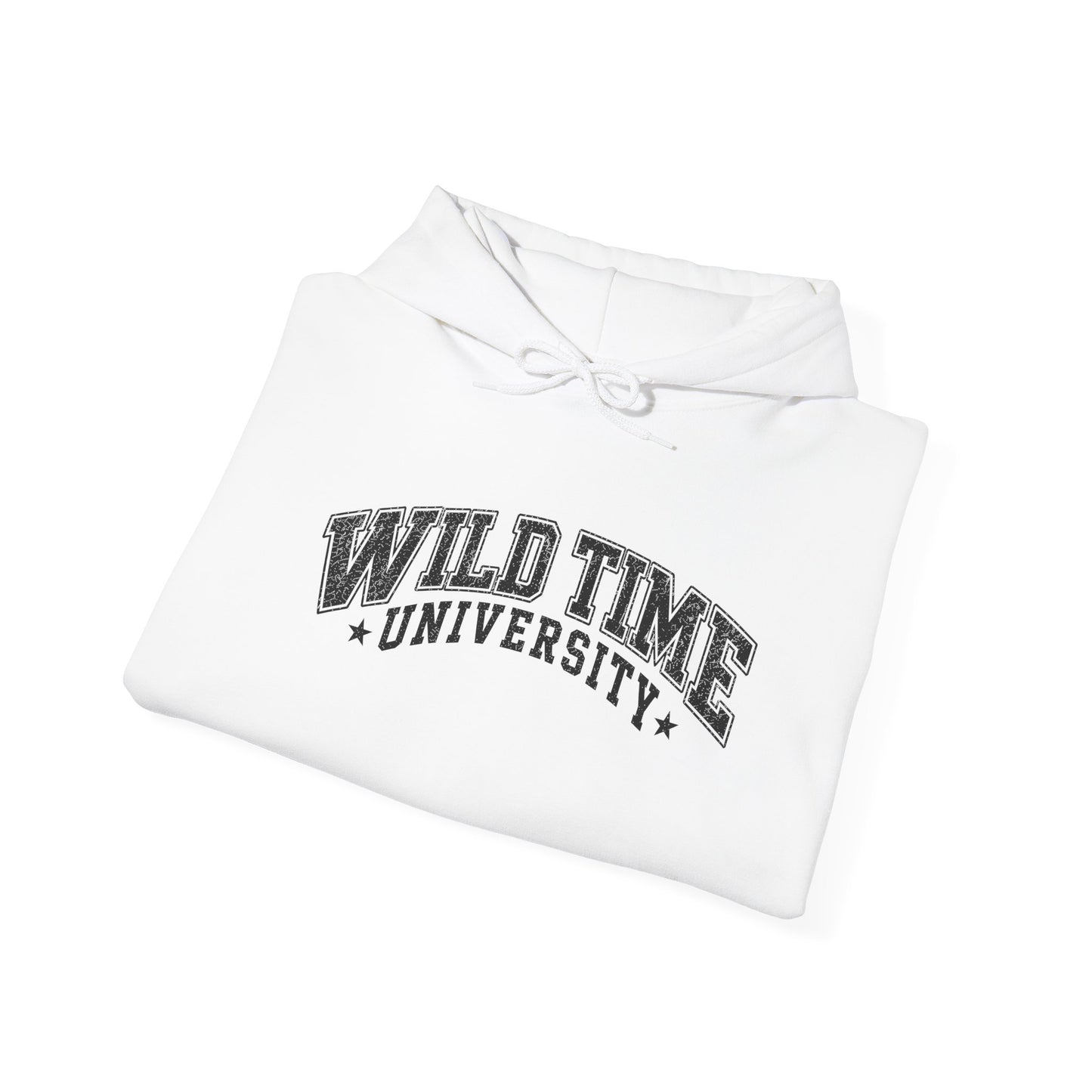Wild Time™ University Unisex Hoodie - College Inspired Graphic Sweatshirt for the Rebel at Heart