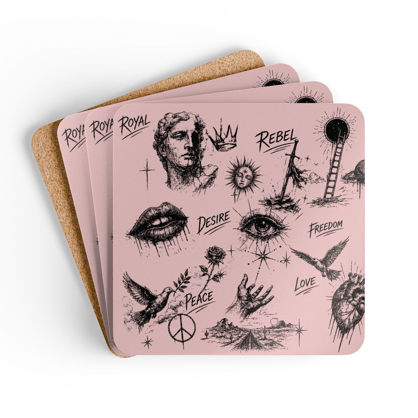 Rebel Sketches  - 4 Piece Coaster Set