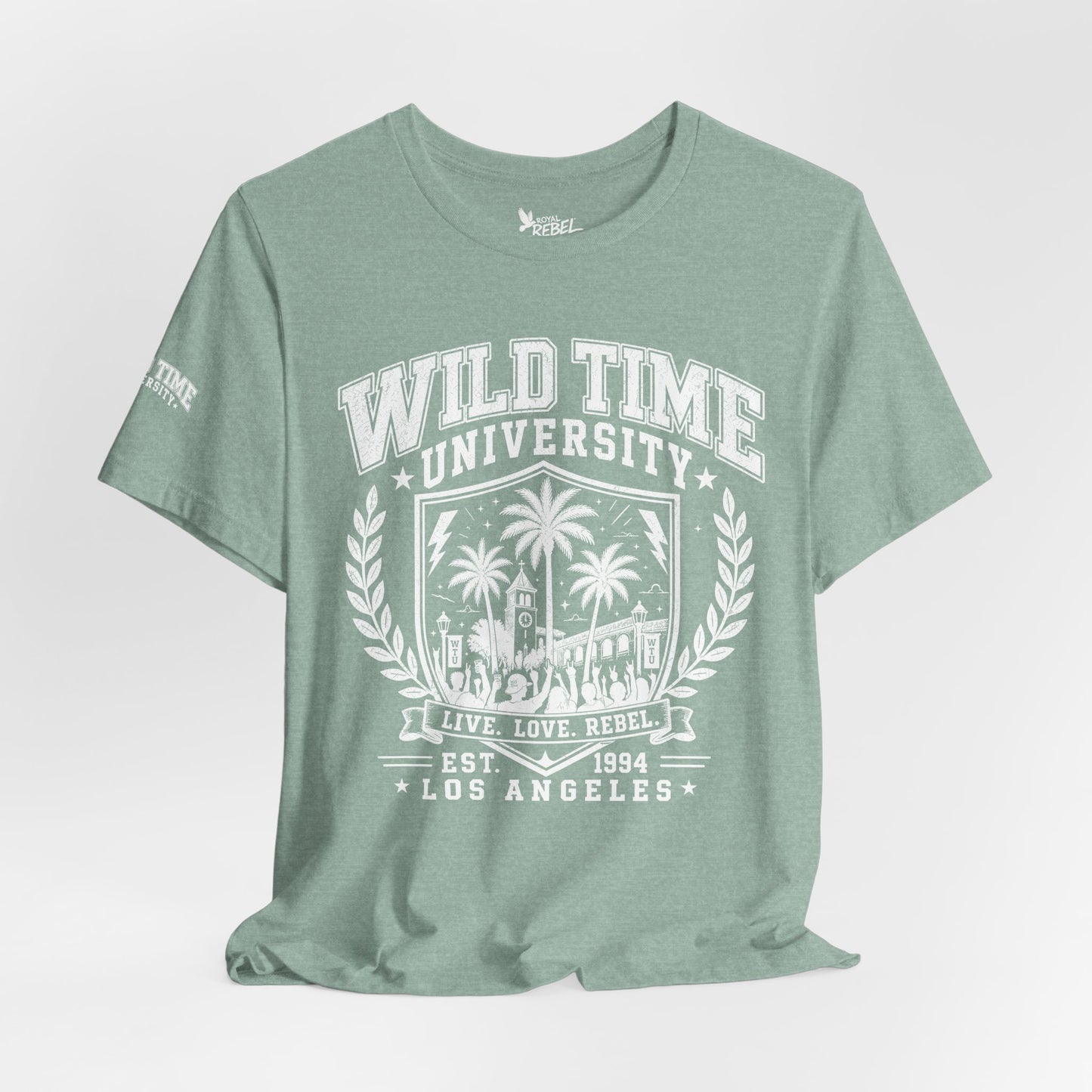Wild Time™ University - College Inspired Graphic for the Rebel at Heart - Unisex Jersey Tee