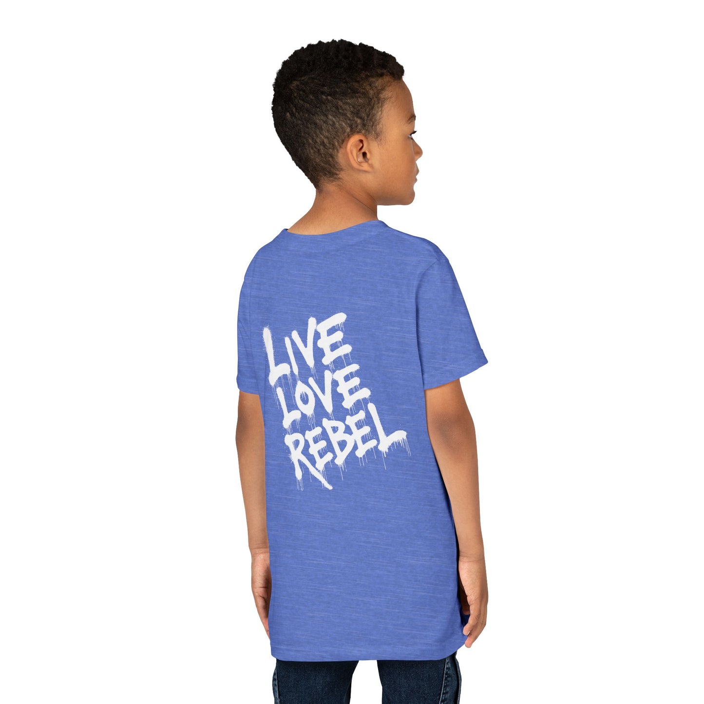 Live Love Rebel Youth Tee — Kids' Graphic Skate Streetwear T-Shirt