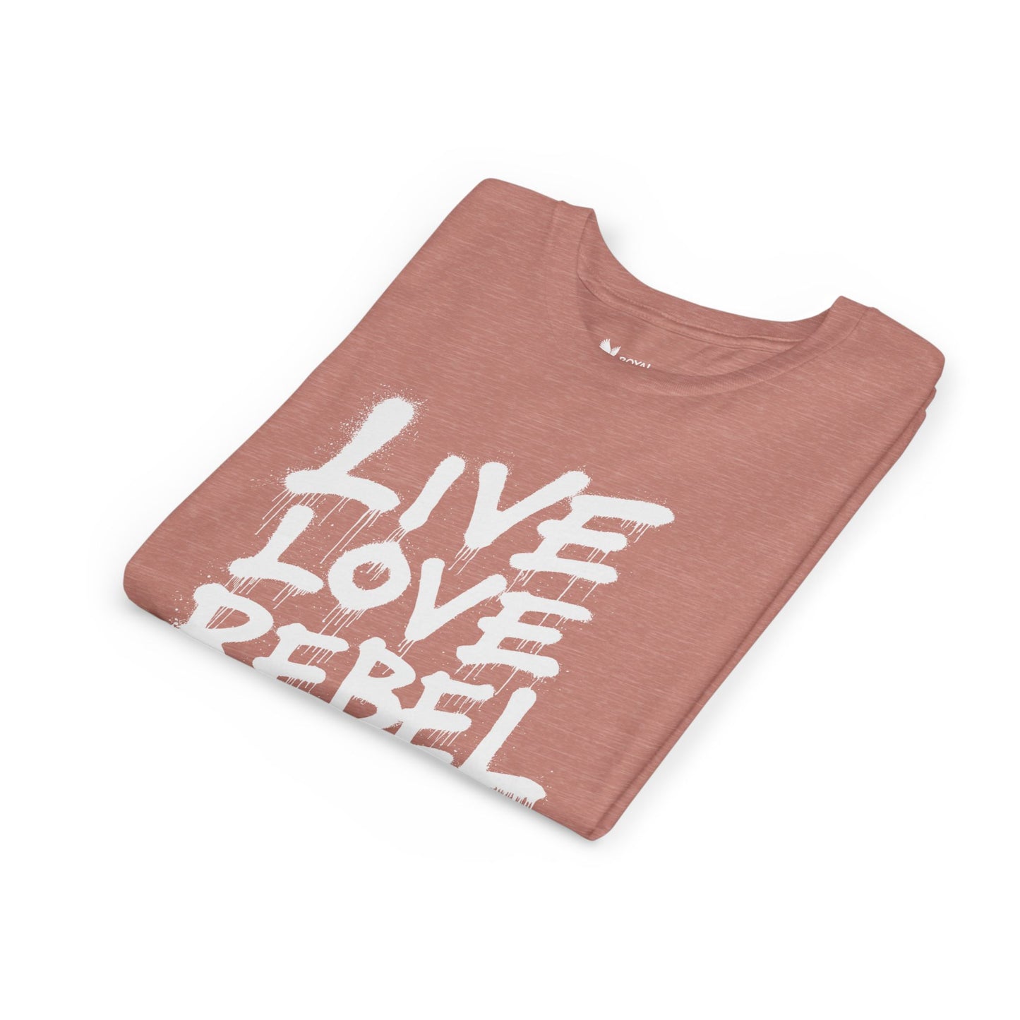 Live Love Rebel Youth Tee — Kids' Graphic Spray Paint Design