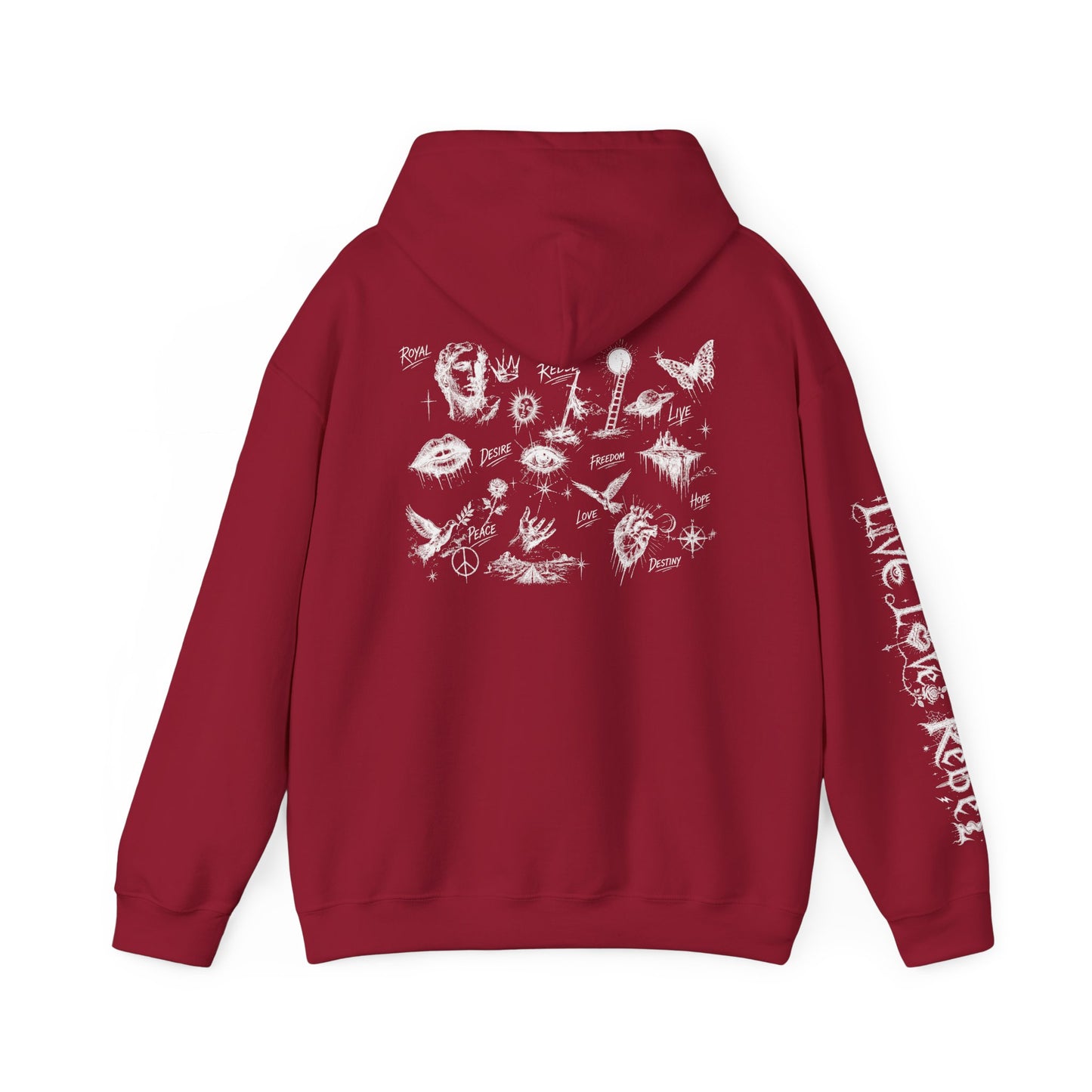 Royal Rebel® Ethereal Sketch Hoodie - Edgy Unisex Hoodie for Creative Minds