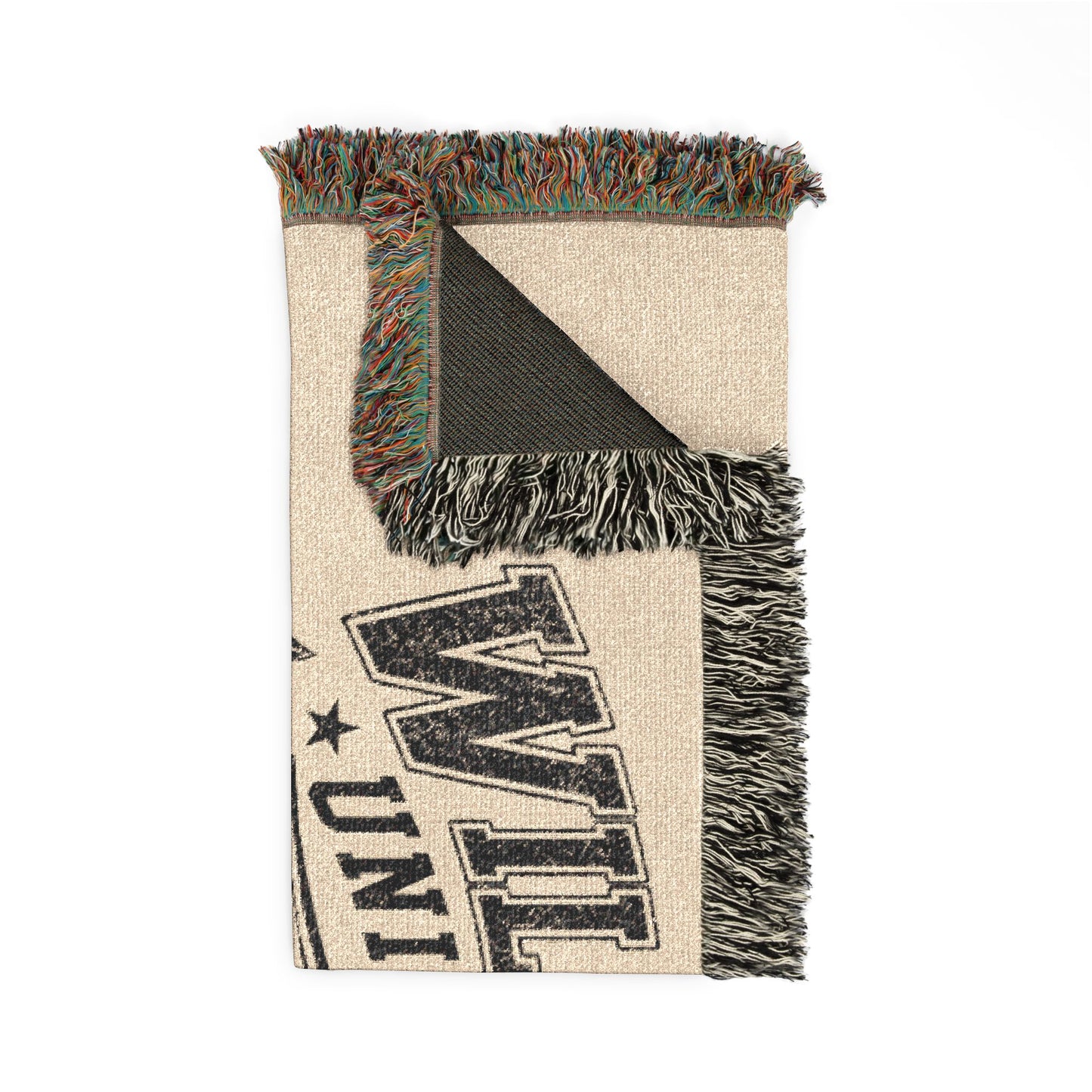 Wild Time™ University" Woven Blanket - Cozy Art for the Bold Soul