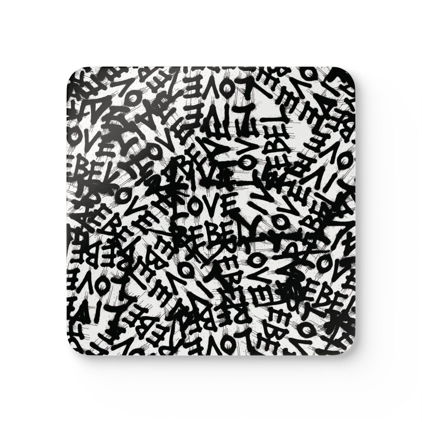 Live Love Rebel- 4 Piece Cork Coaster Set