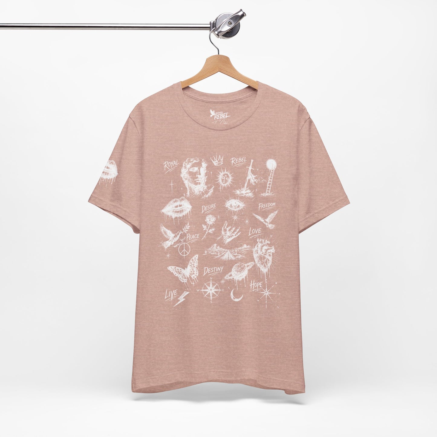 Rebel Sketch Tee - Edgy Unisex Jersey Tee for Rebel Minds