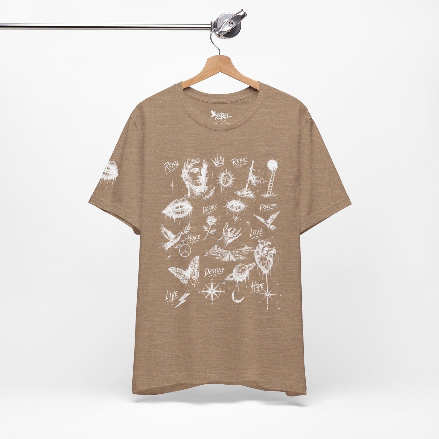 Rebel Sketch Tee - Edgy Unisex Jersey Tee for Rebel Minds