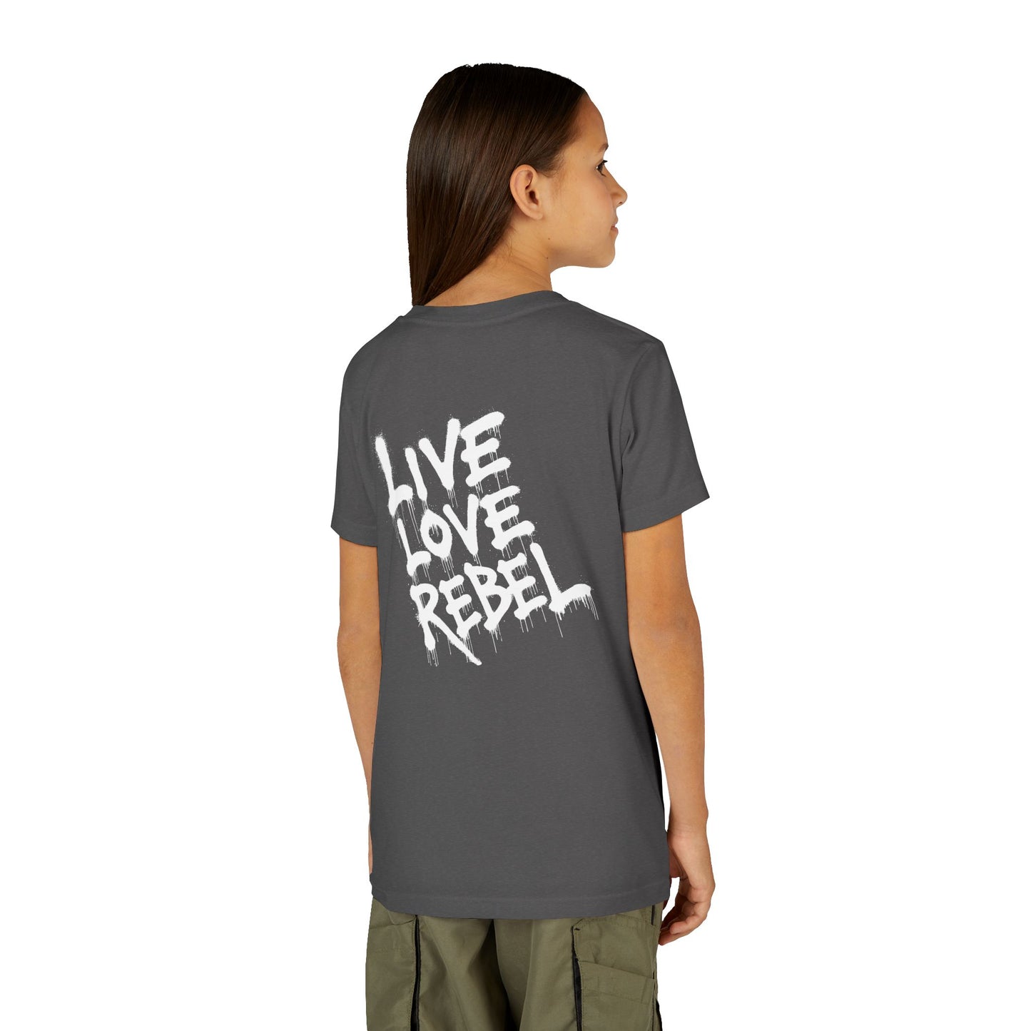 Live Love Rebel Youth Tee — Kids' Graphic Skate Streetwear T-Shirt
