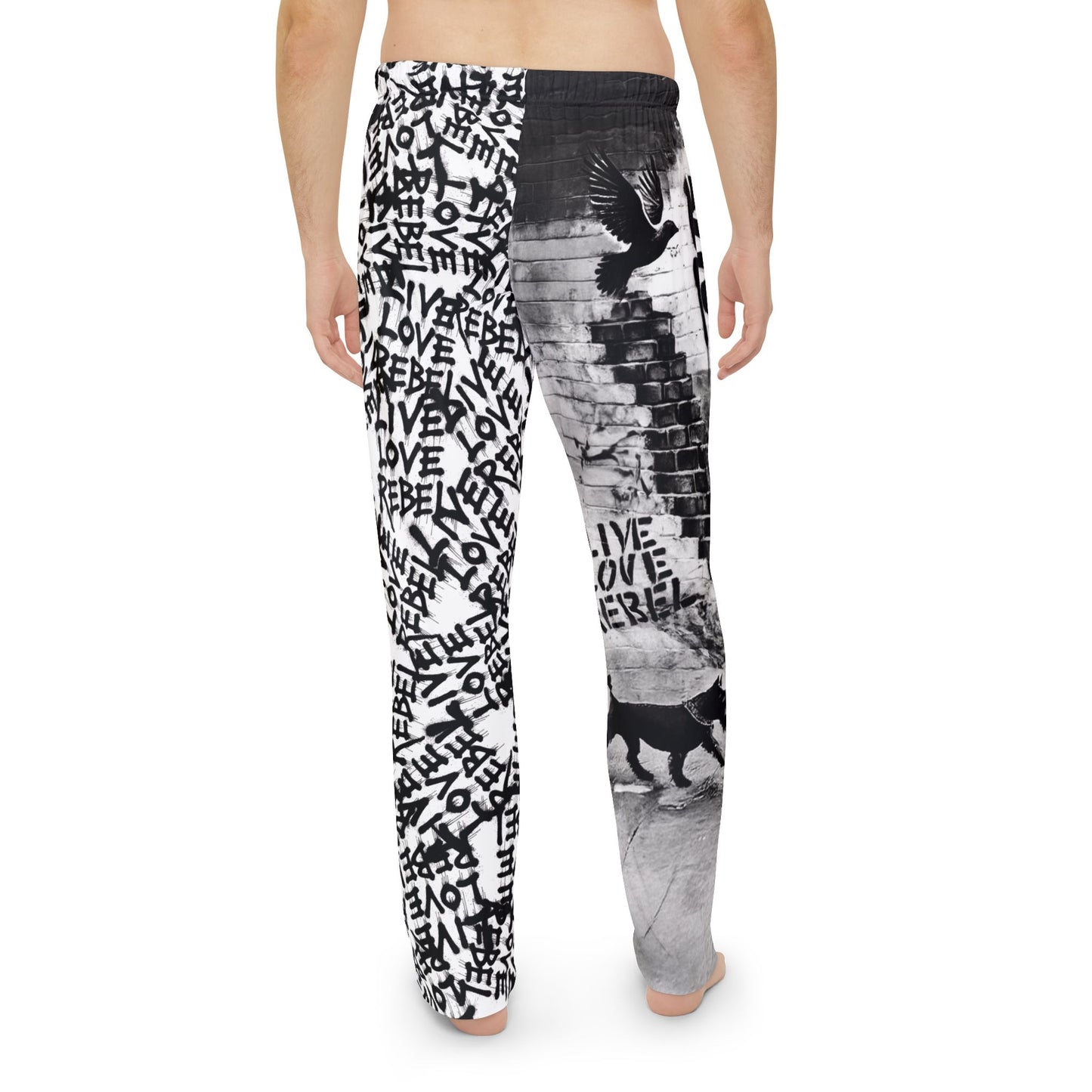 Live Love Rebel™ Men's Pajama Pants - Graffiti-Inspired Lounge Wear